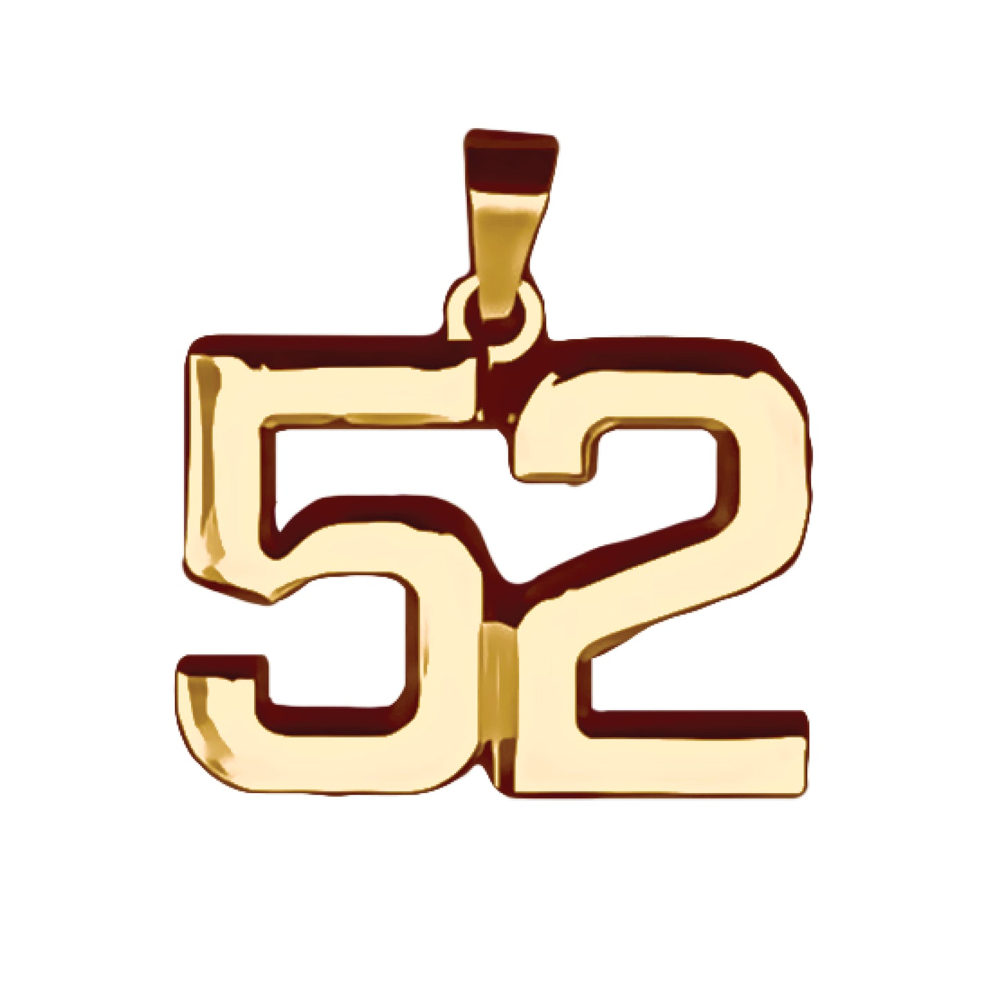 Pro Number Pendant - 14K Gold Plated Stainless Steel
