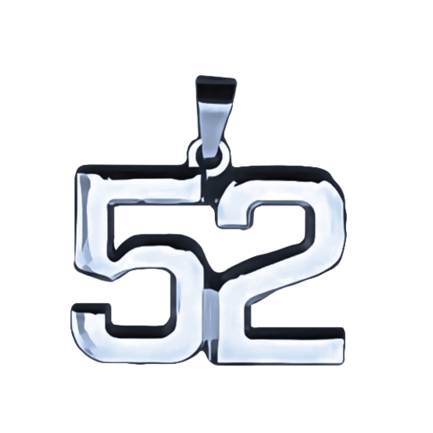 Pro Number Pendant - Stainless Steel