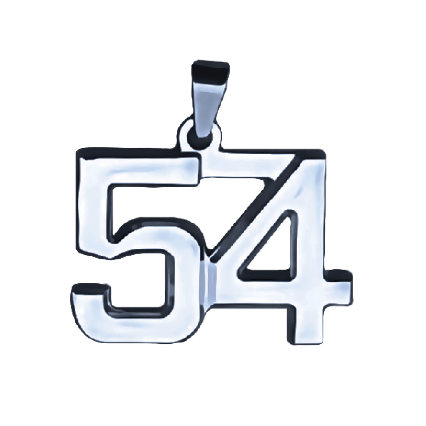 Pro Number Pendant - Stainless Steel