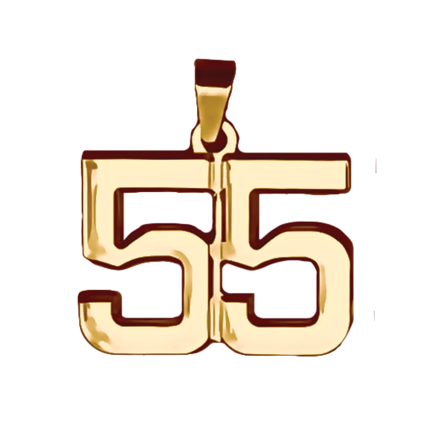 Pro Number Pendant - 14K Gold Plated Stainless Steel
