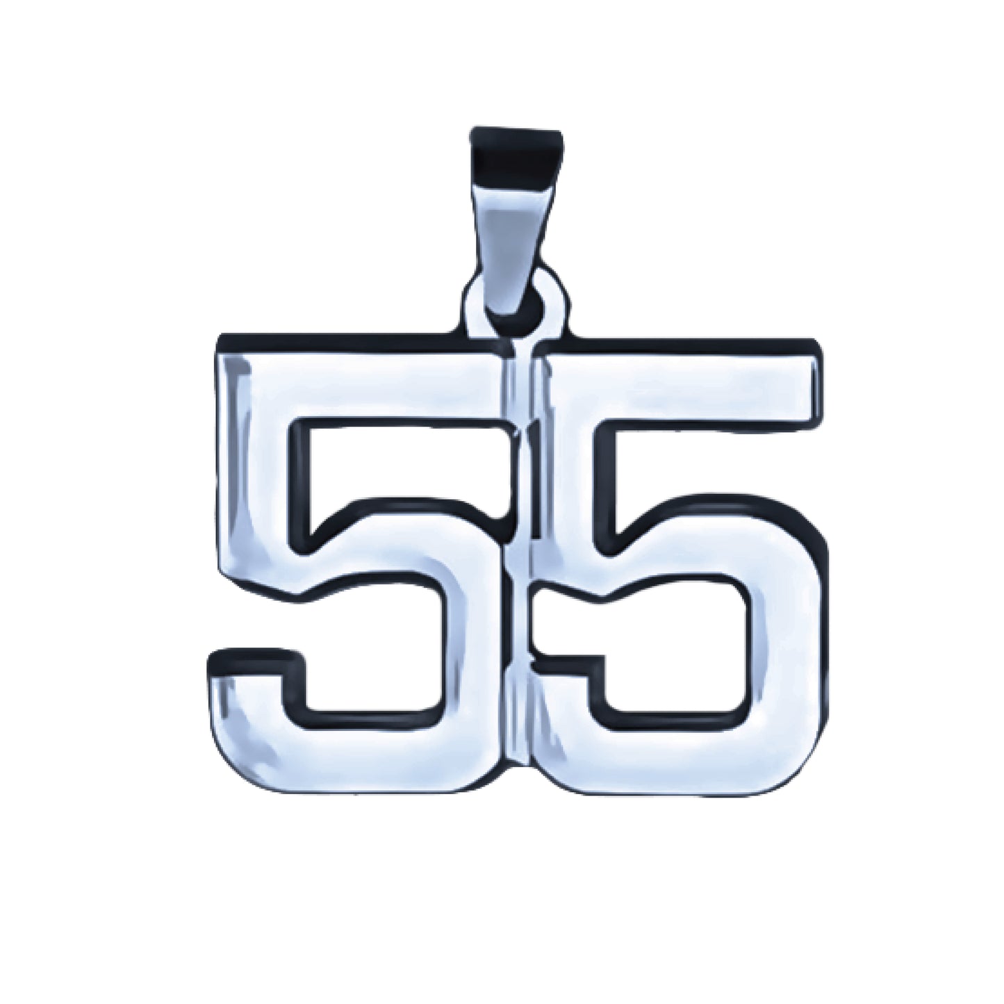 Pro Number Pendant - Stainless Steel
