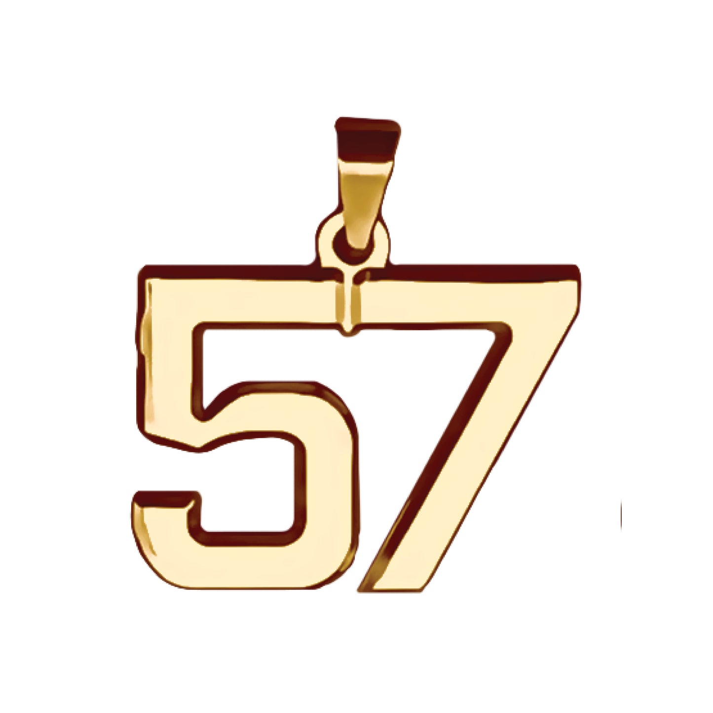 Pro Number Pendant - 14K Gold Plated Stainless Steel
