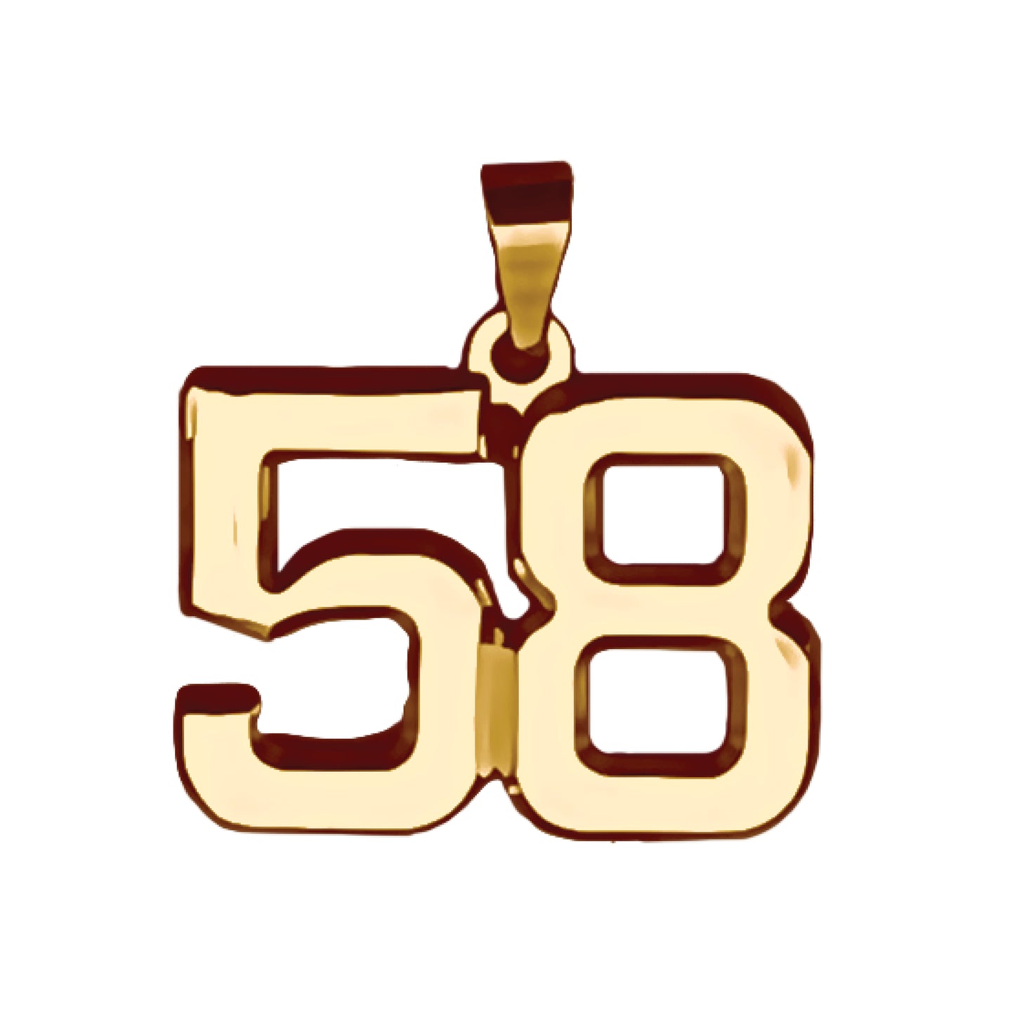 Pro Number Pendant - 14K Gold Plated Stainless Steel
