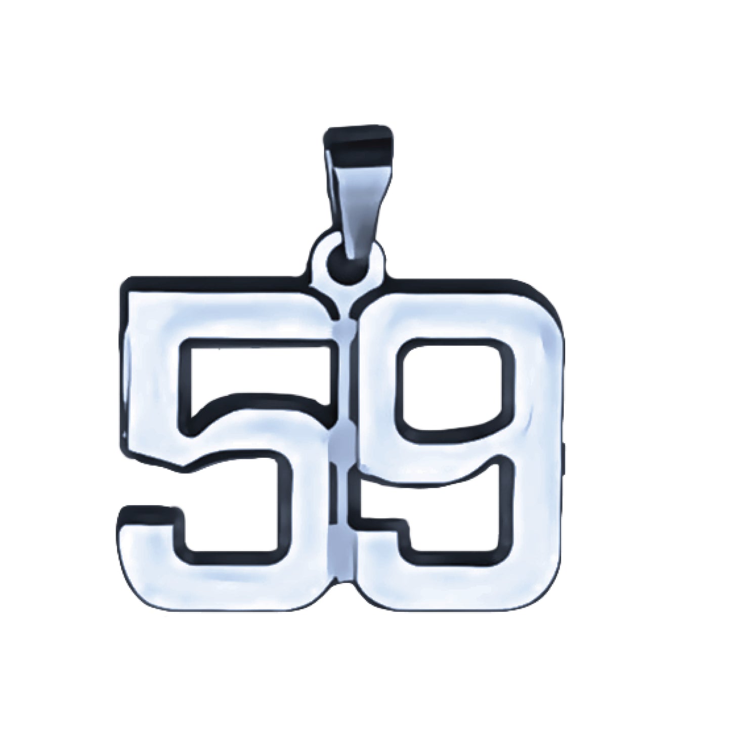 Pro Number Pendant - Stainless Steel