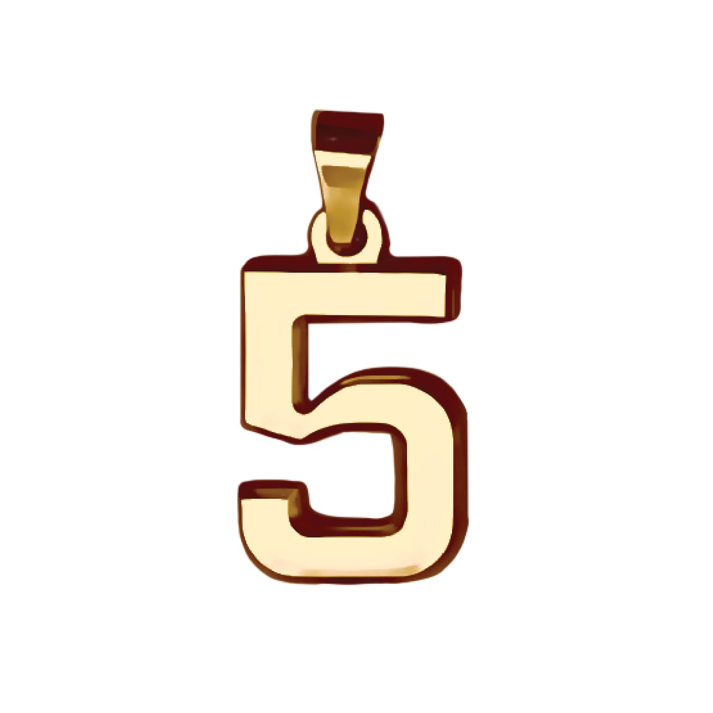 Pro Number Pendant - 14K Gold Plated Stainless Steel