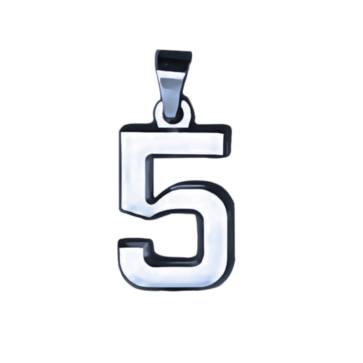 Pro Number Pendant - Stainless Steel