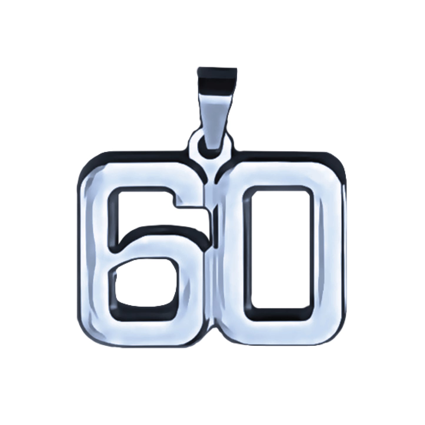 Pro Number Pendant - Stainless Steel