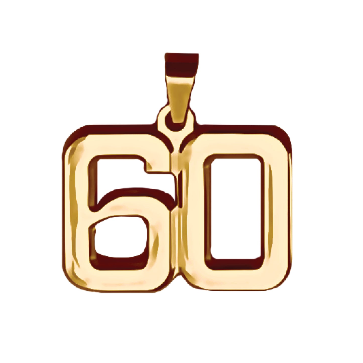 Pro Number Pendant - 14K Gold Plated Stainless Steel