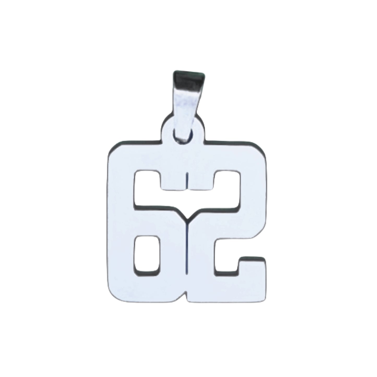 Custom Number Pendant Necklace - Stainless Steel