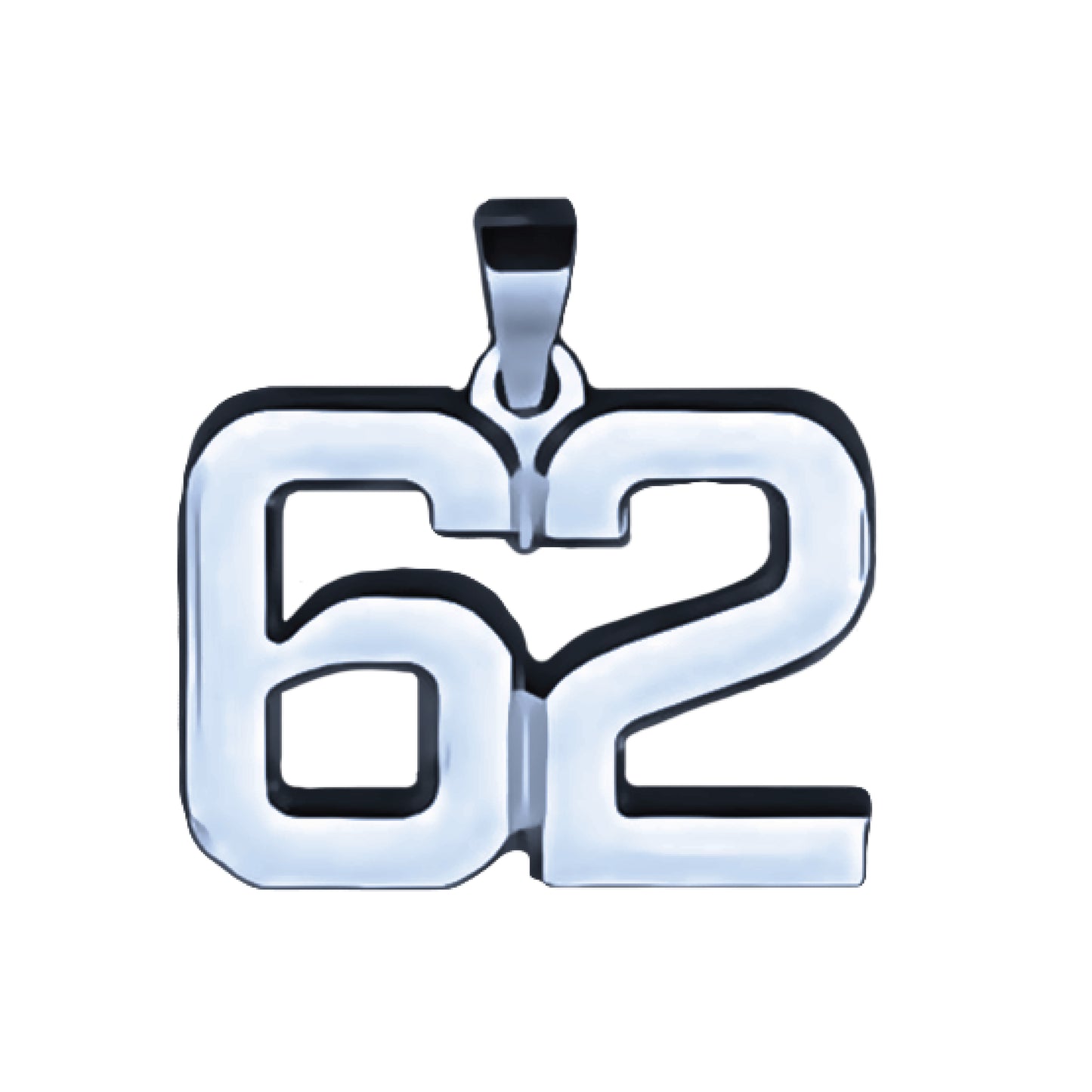 Pro Number Pendant - Stainless Steel