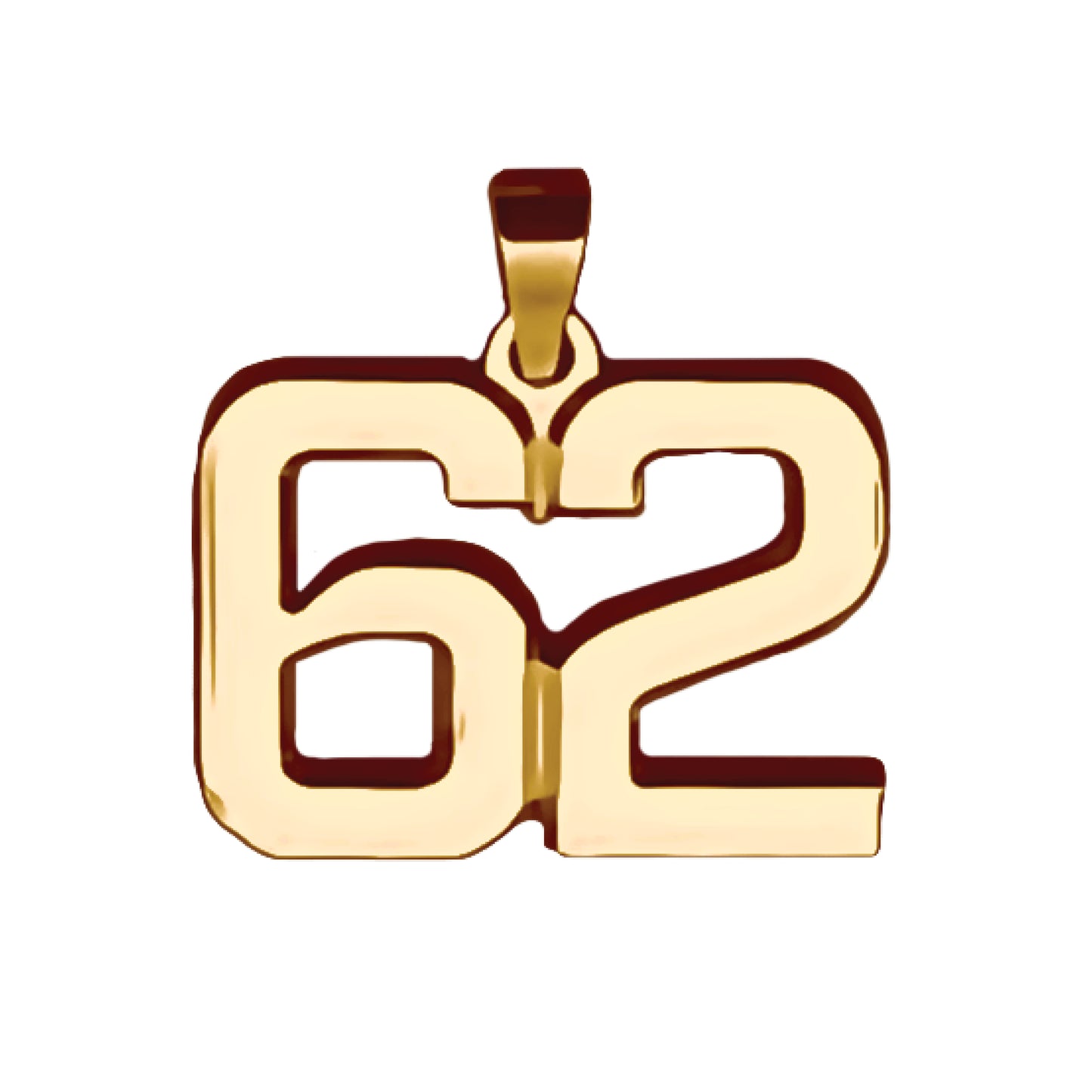 Pro Number Pendant - 14K Gold Plated Stainless Steel