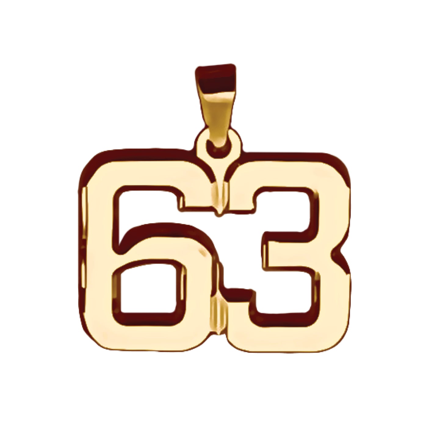 Pro Number Pendant - 14K Gold Plated Stainless Steel