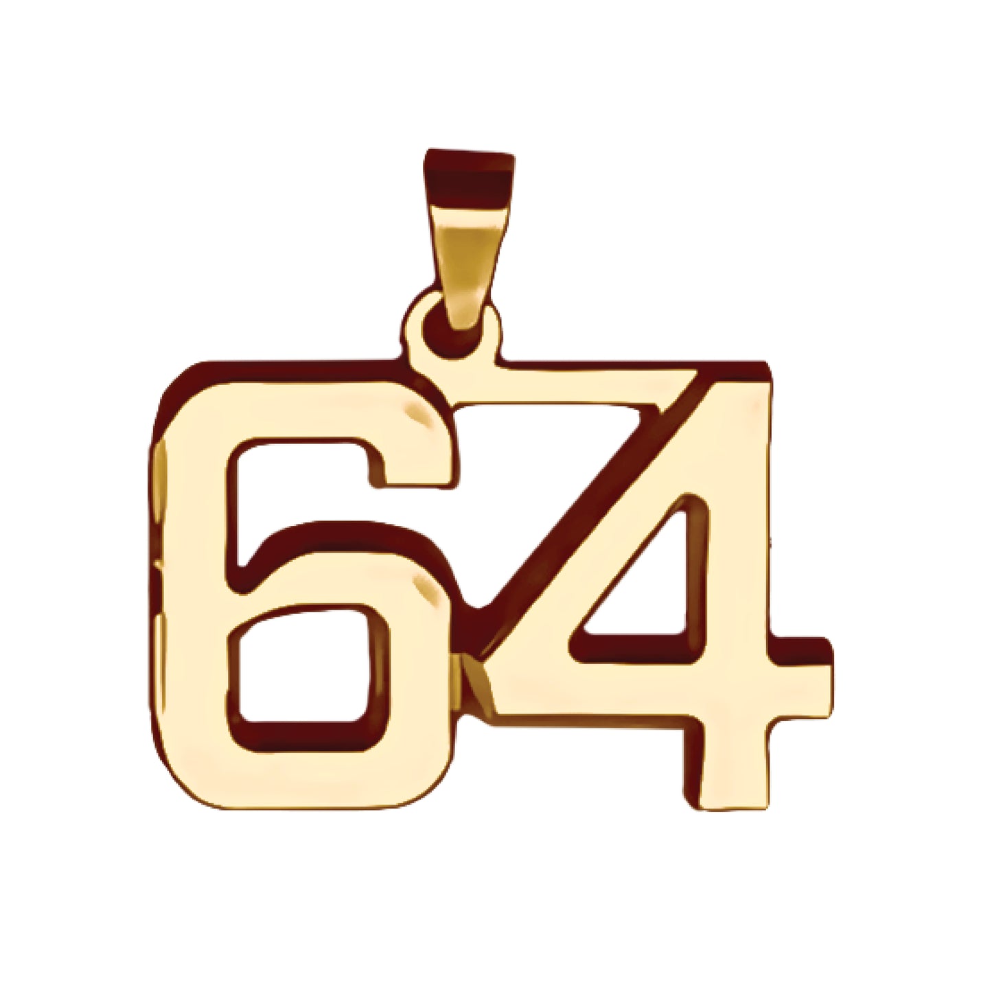 Pro Number Pendant - 14K Gold Plated Stainless Steel