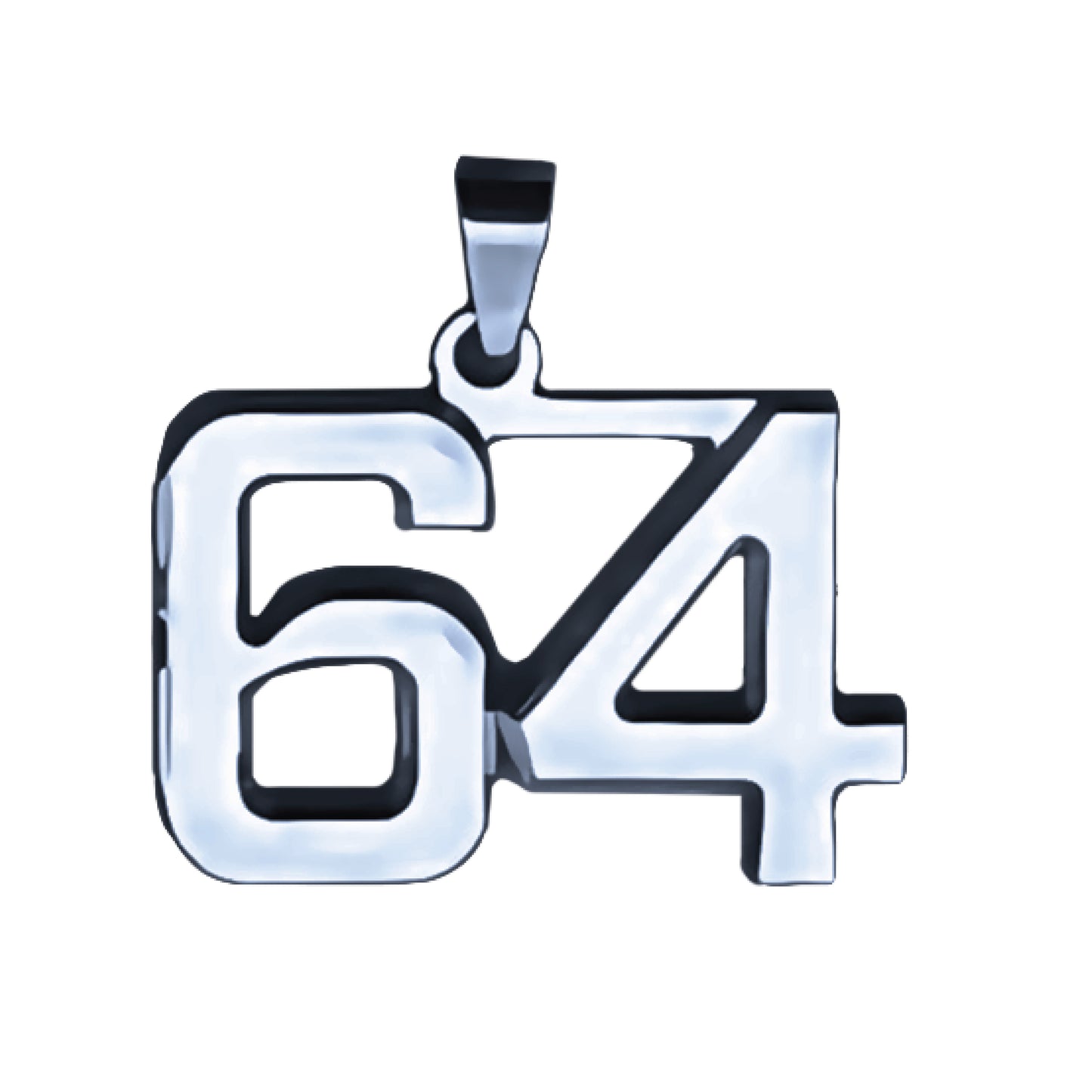 Pro Number Pendant - Stainless Steel