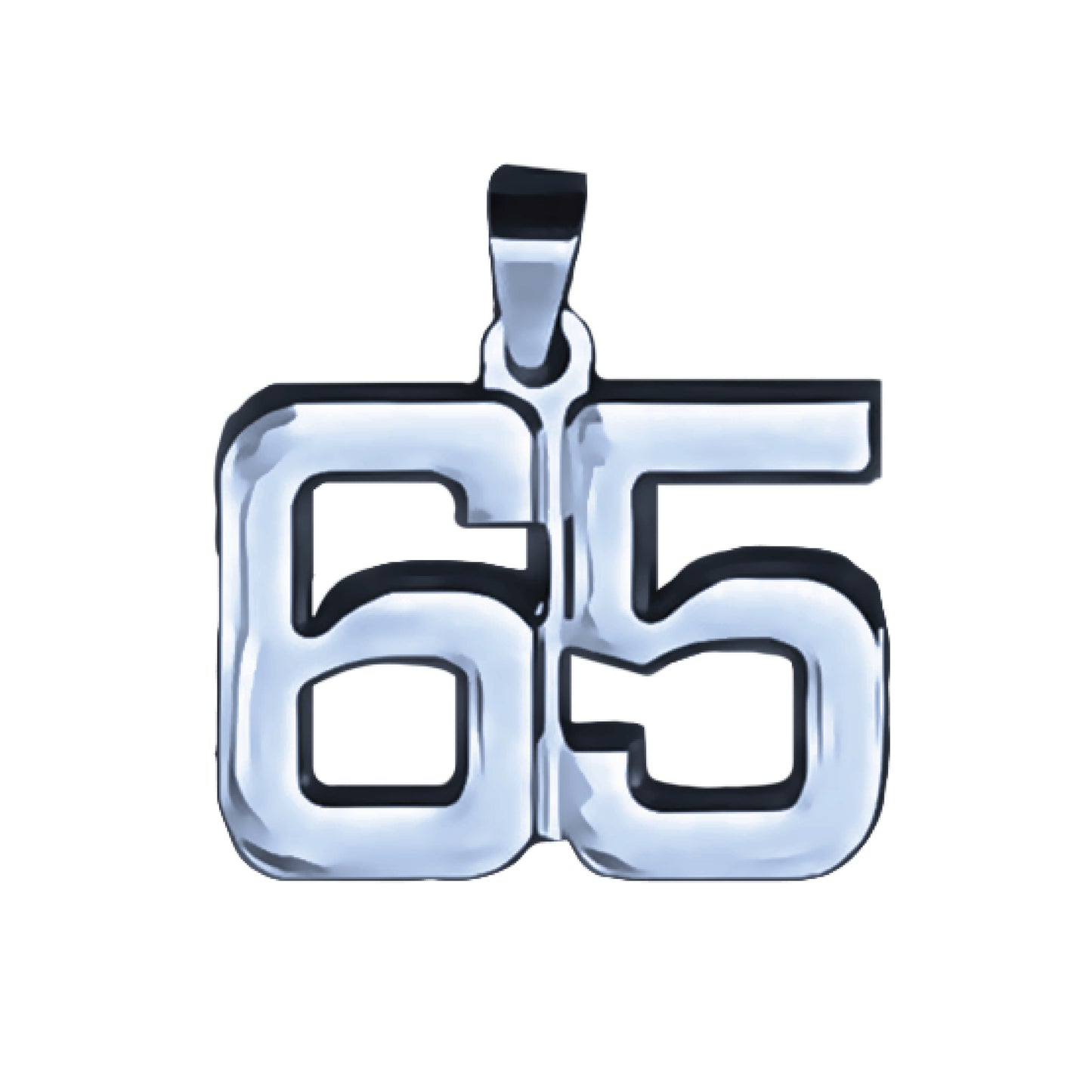 Pro Number Pendant - Stainless Steel