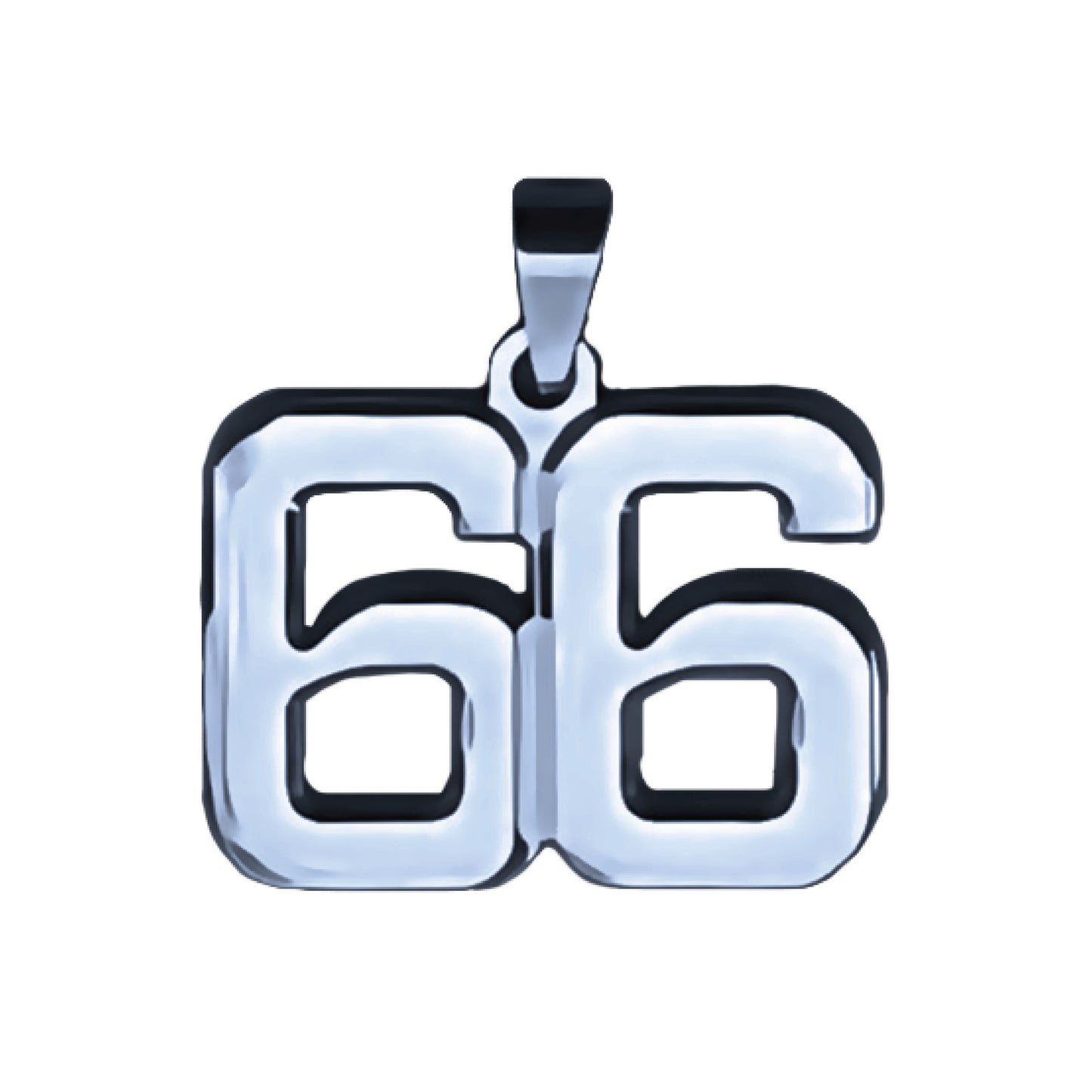 Pro Number Pendant - Stainless Steel