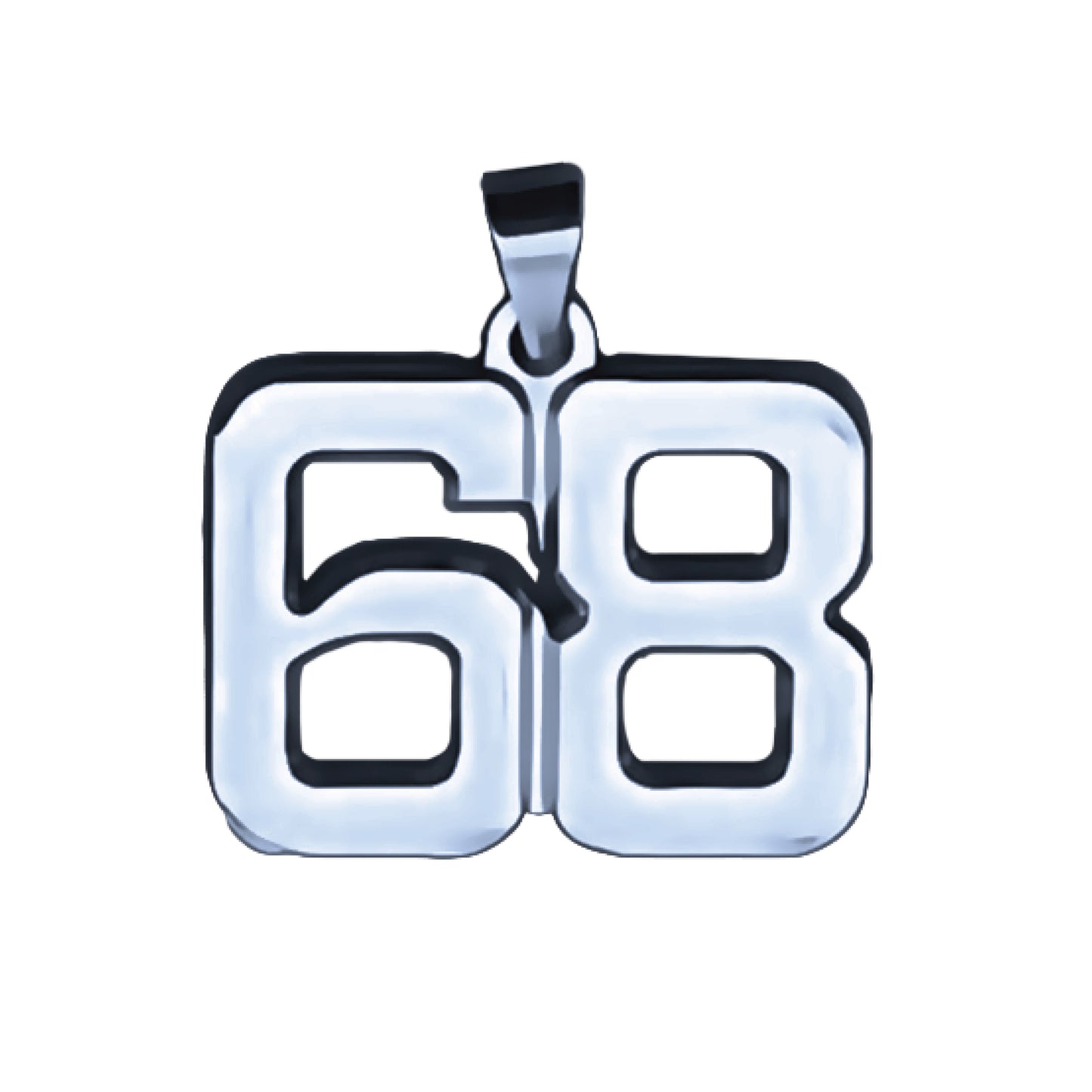 Pro Number Pendant - Stainless Steel