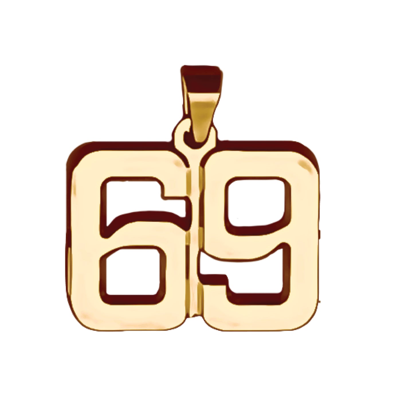 Pro Number Pendant - 14K Gold Plated Stainless Steel