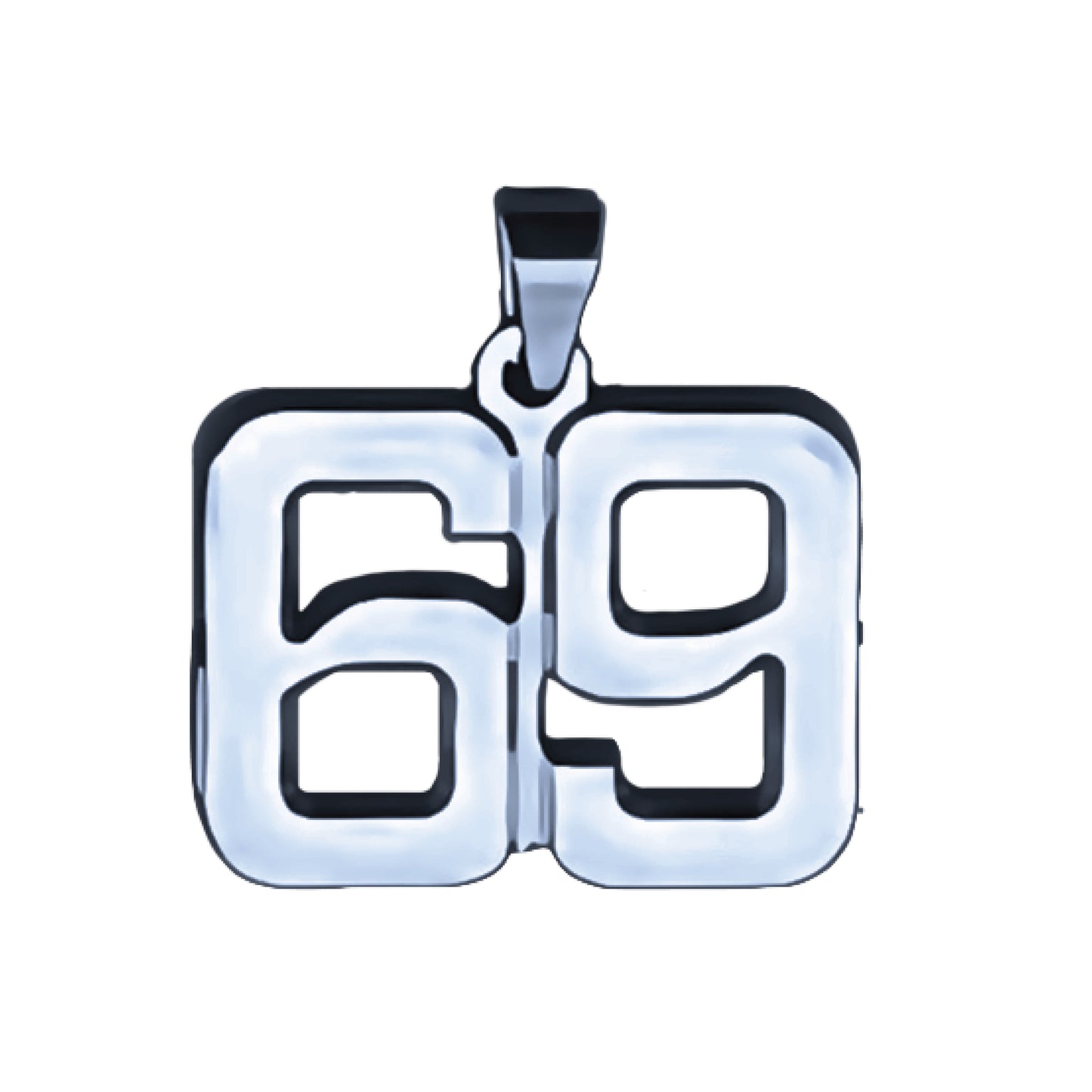 Pro Number Pendant - Stainless Steel