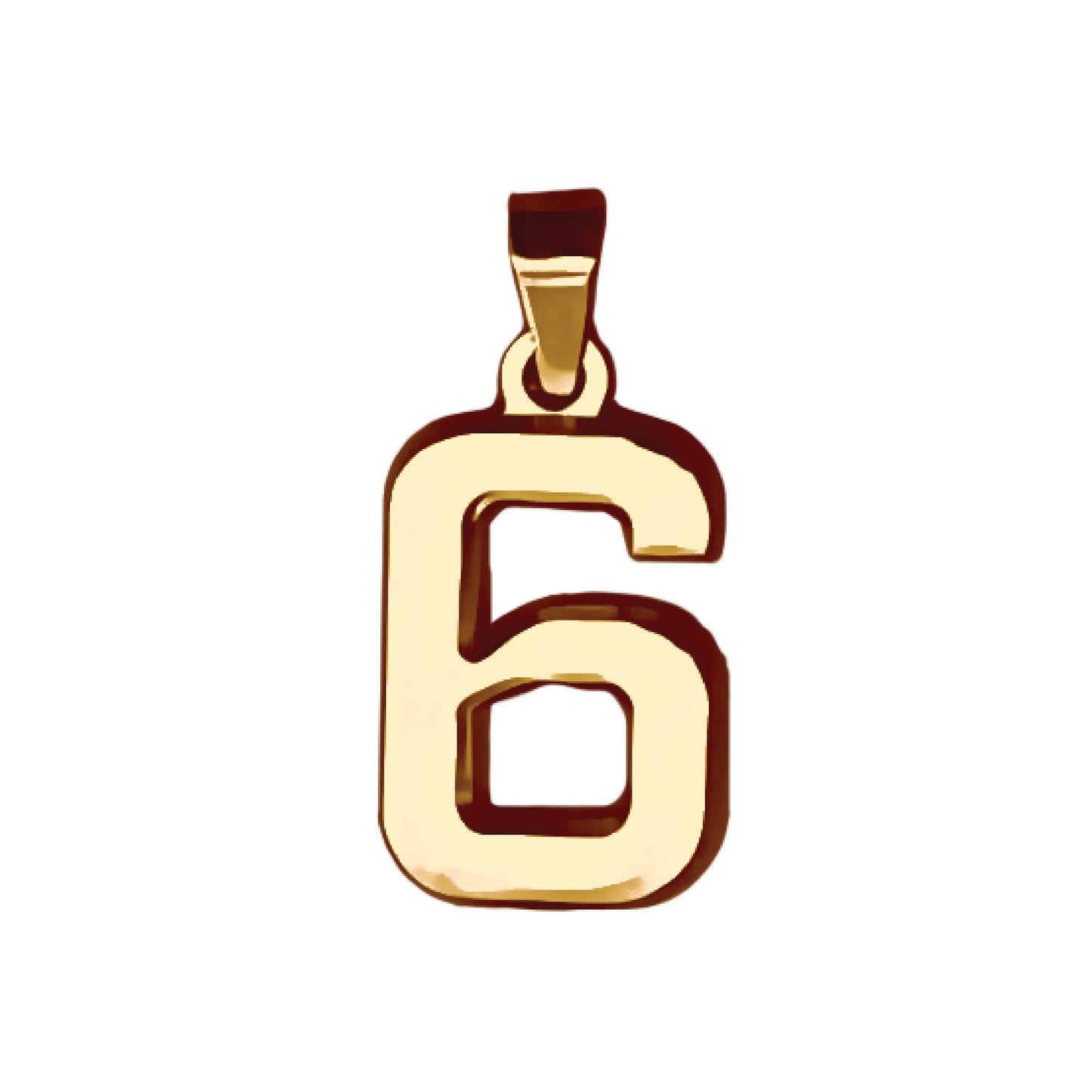 Pro Number Pendant - 14K Gold Plated Stainless Steel