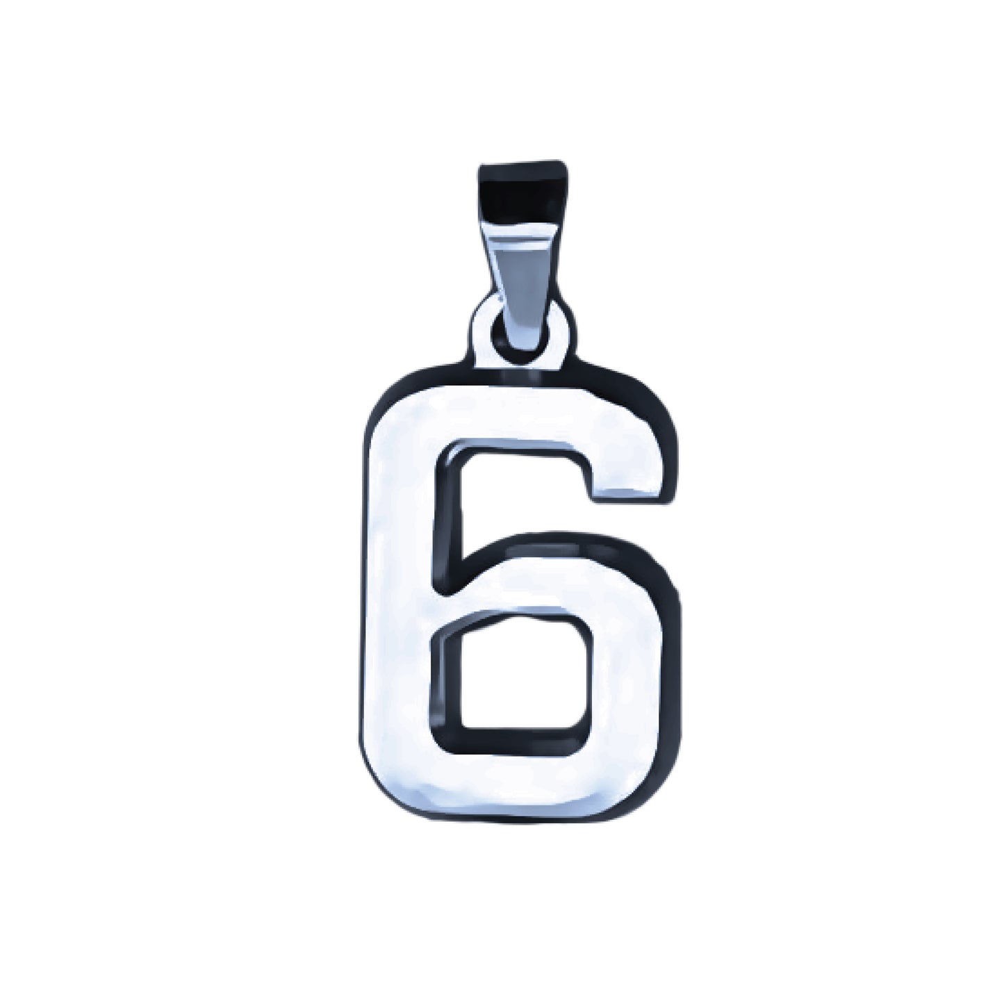 Pro Number Pendant - Stainless Steel