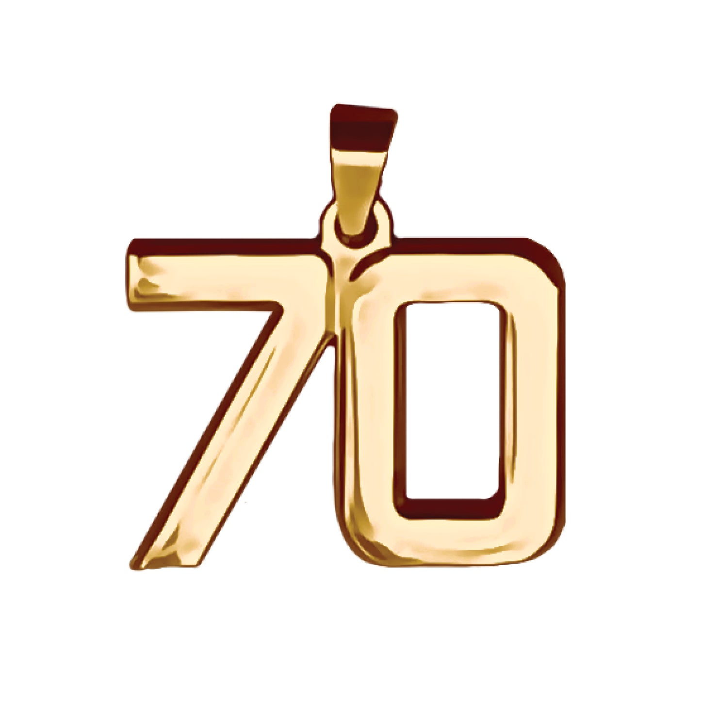 Pro Number Pendant - 14K Gold Plated Stainless Steel