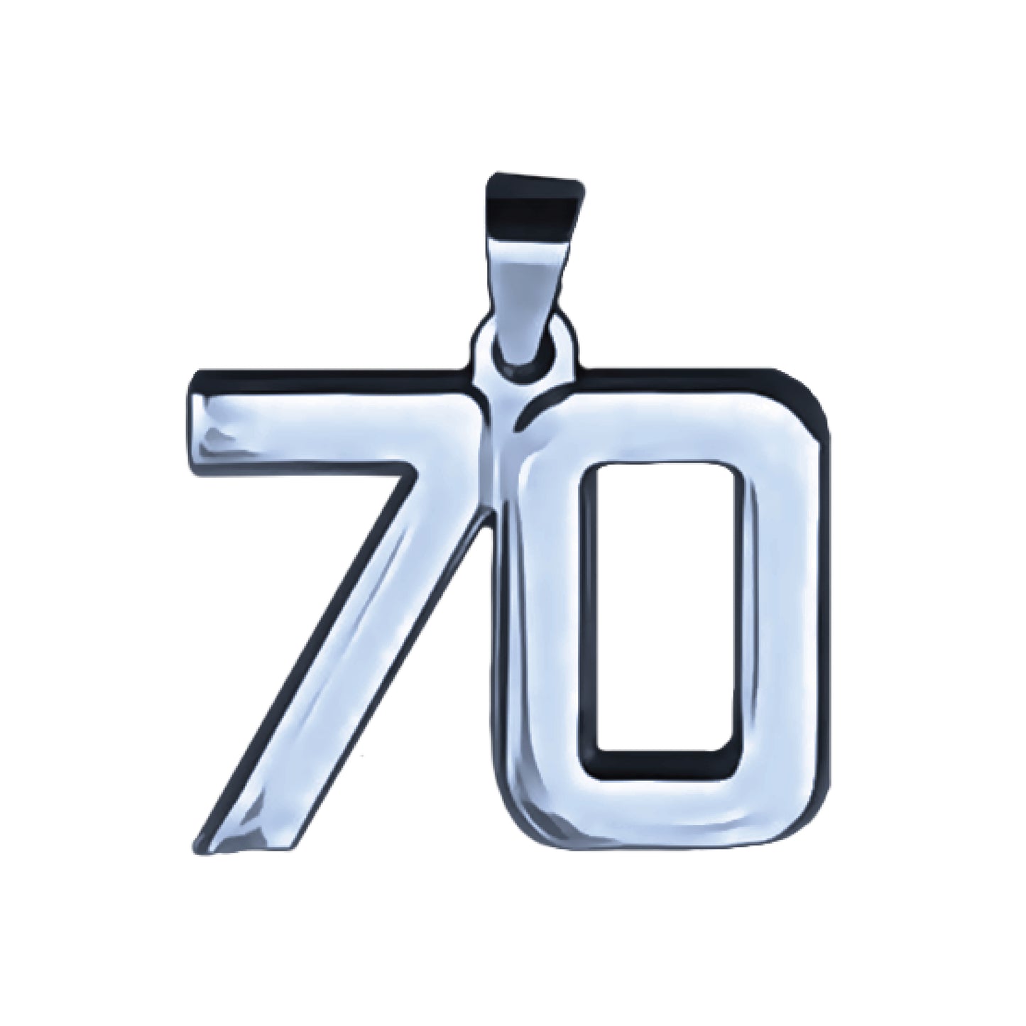 Pro Number Pendant - Stainless Steel