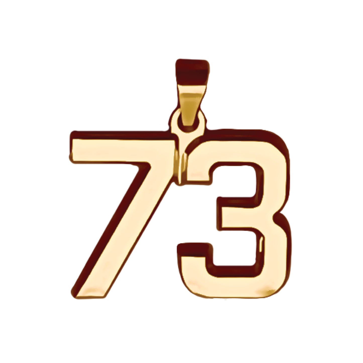 Pro Number Pendant - 14K Gold Plated Stainless Steel