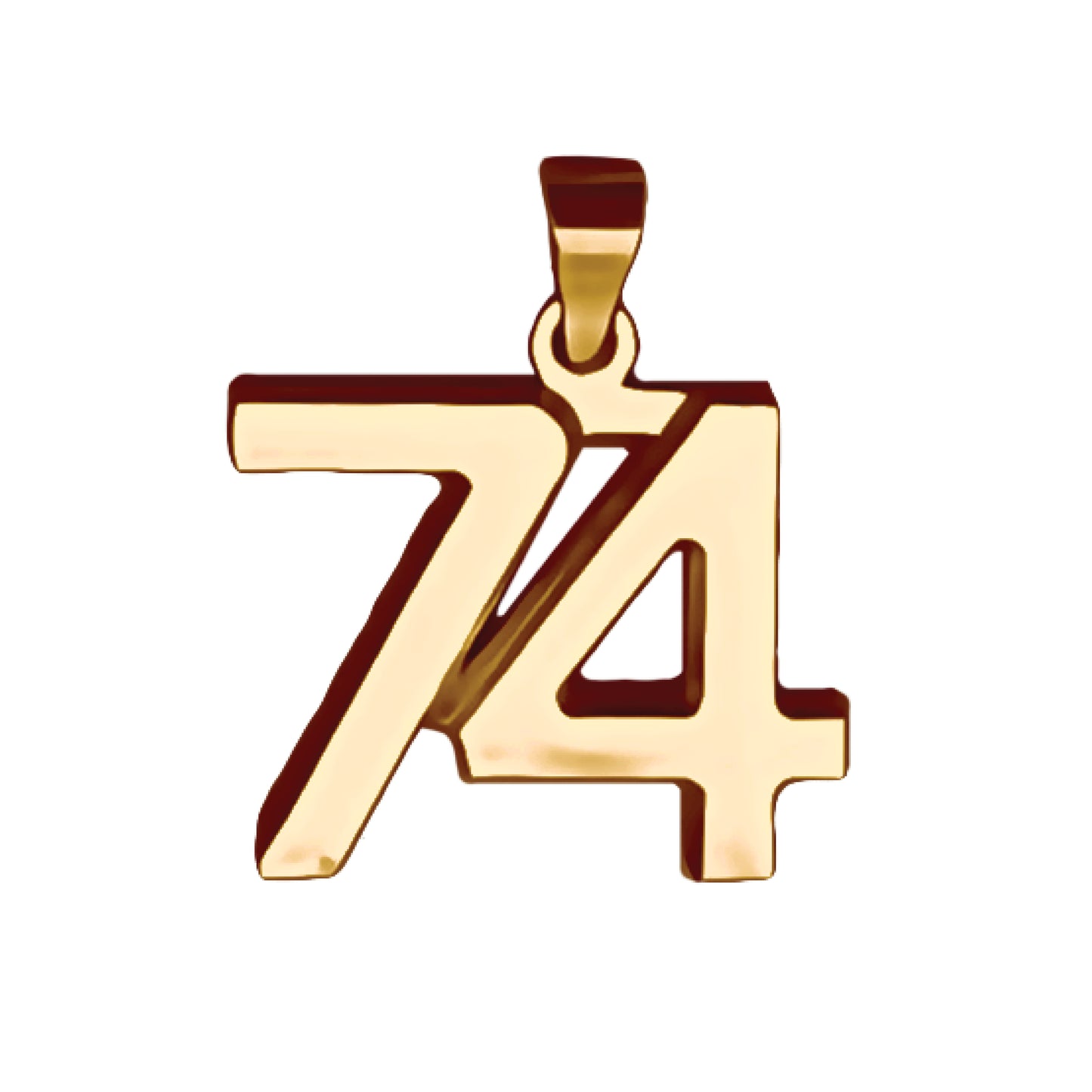 Pro Number Pendant - 14K Gold Plated Stainless Steel