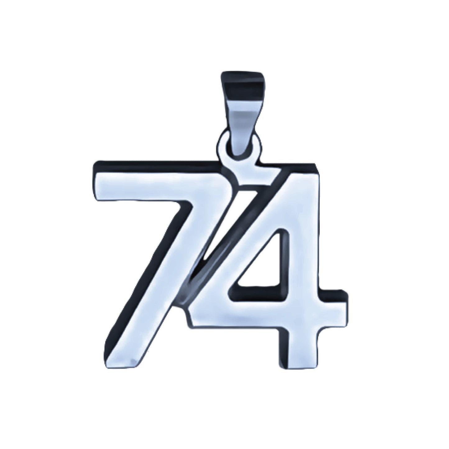 Pro Number Pendant - Stainless Steel