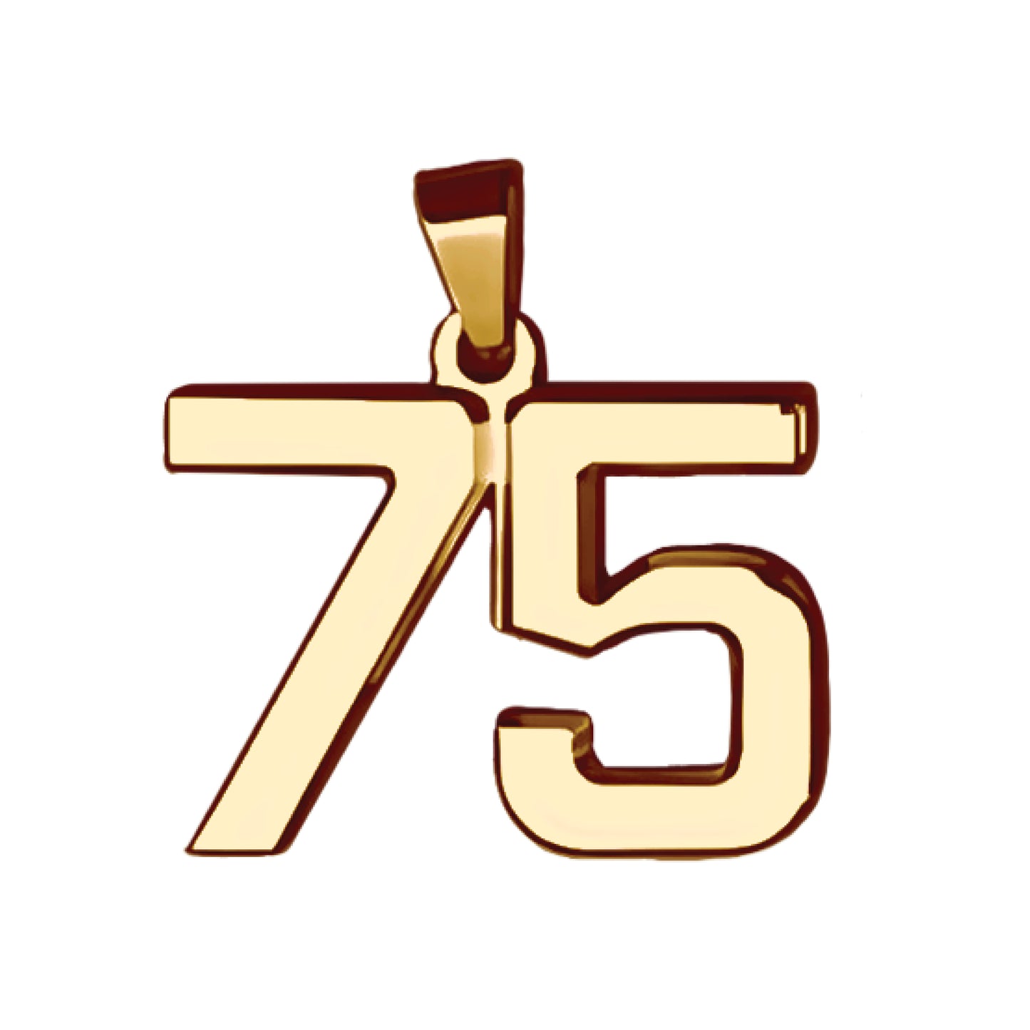 Pro Number Pendant - 14K Gold Plated Stainless Steel