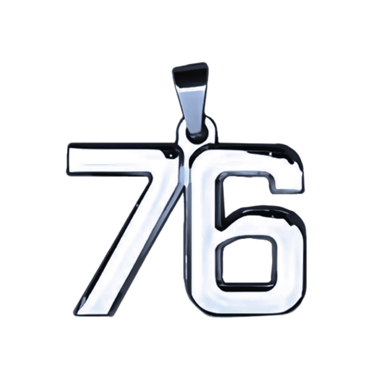 Pro Number Pendant - Stainless Steel