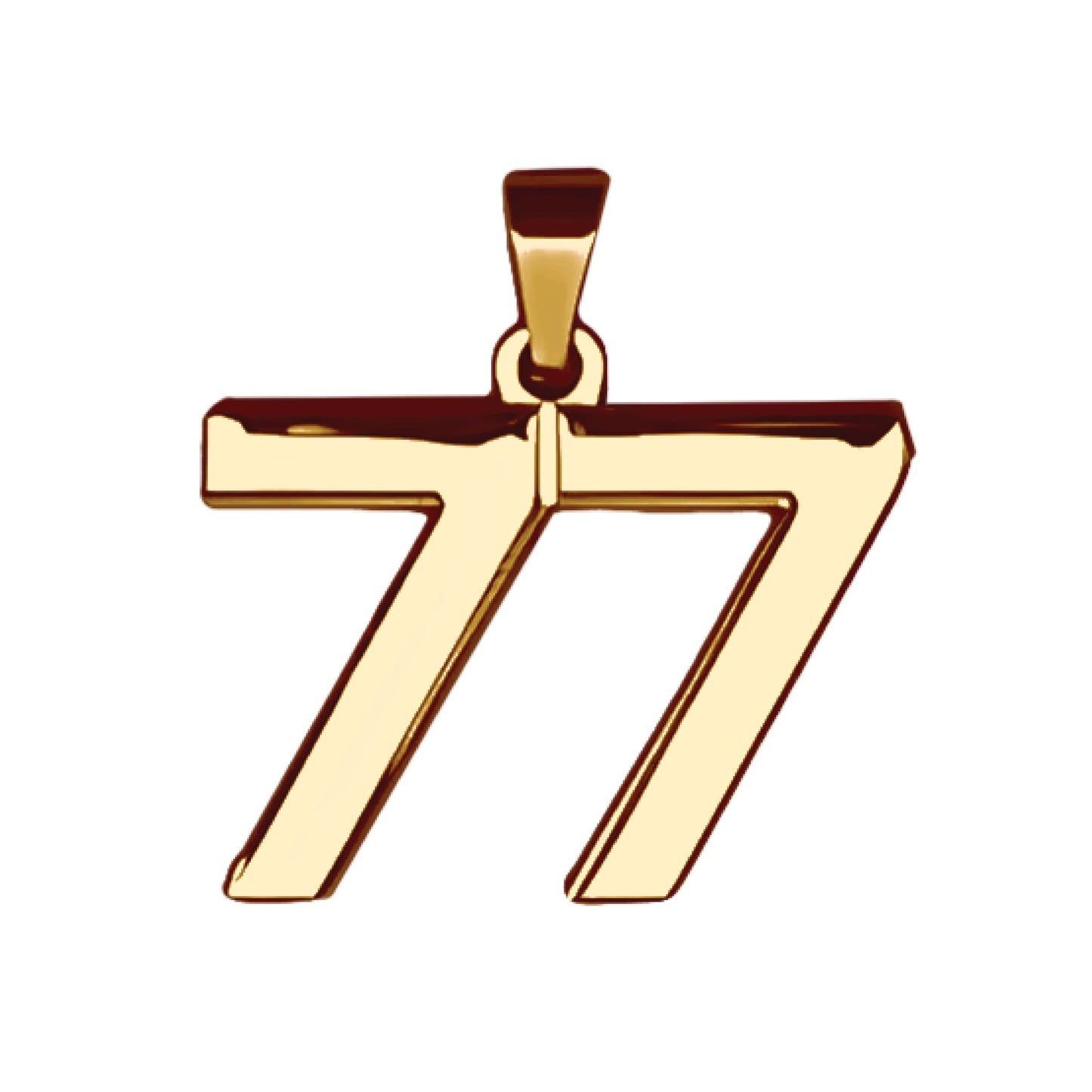 Pro Number Pendant - 14K Gold Plated Stainless Steel