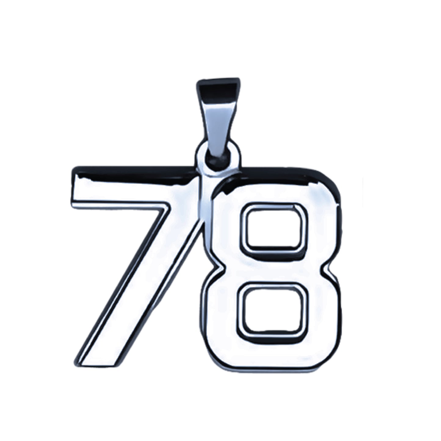 Pro Number Pendant - Stainless Steel