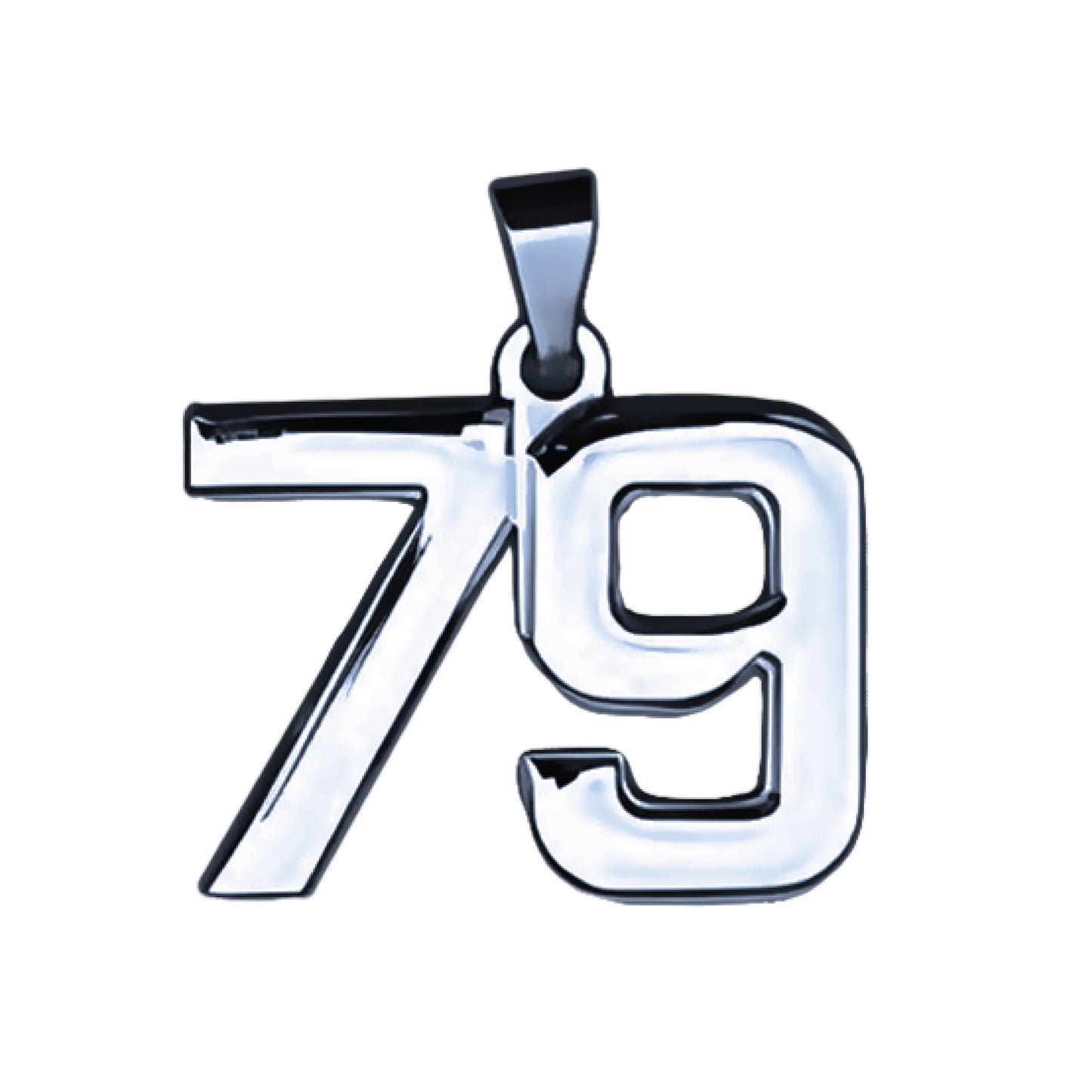 Pro Number Pendant - Stainless Steel