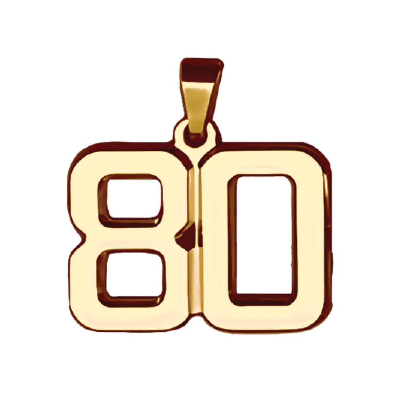 Pro Number Pendant - 14K Gold Plated Stainless Steel