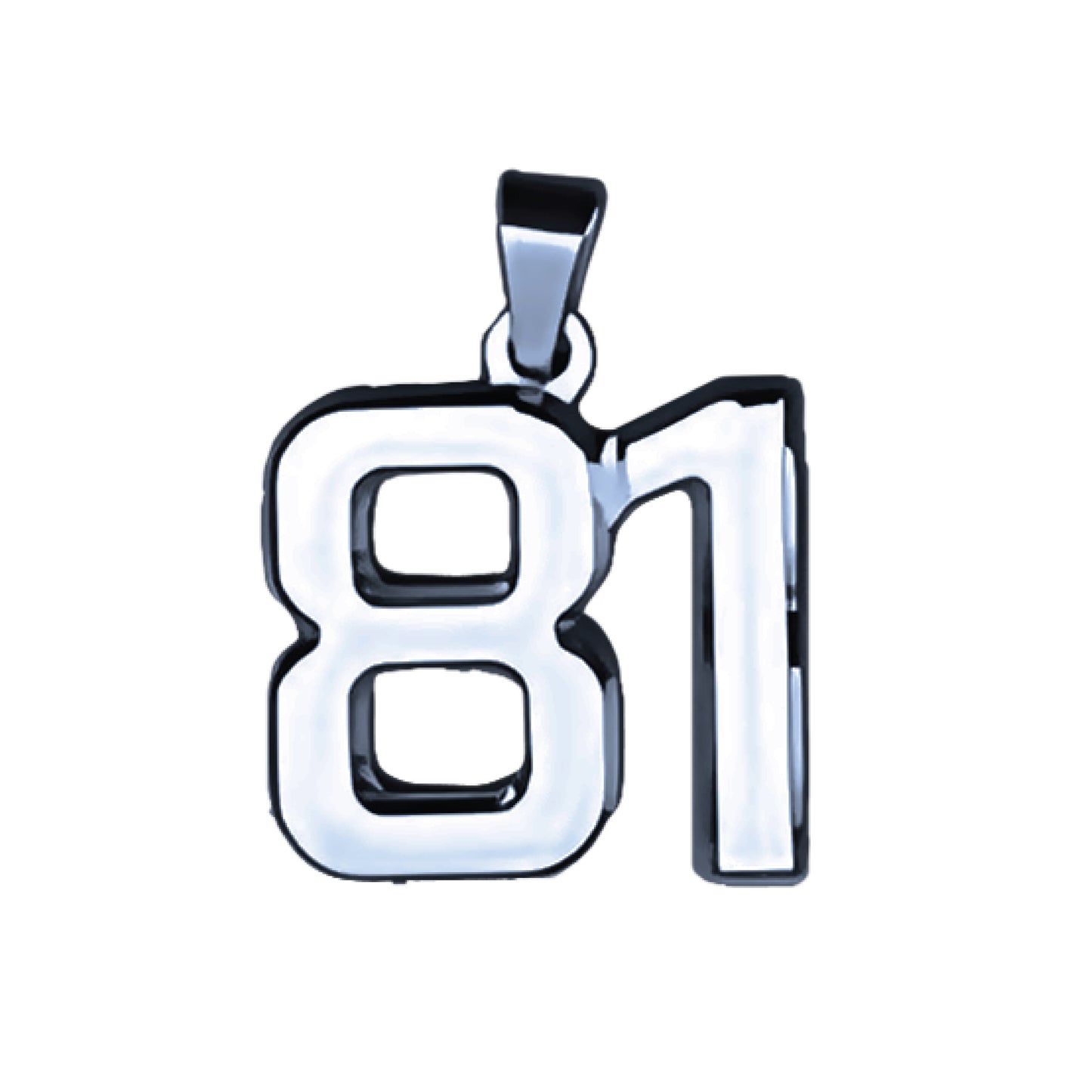 Pro Number Pendant - Stainless Steel