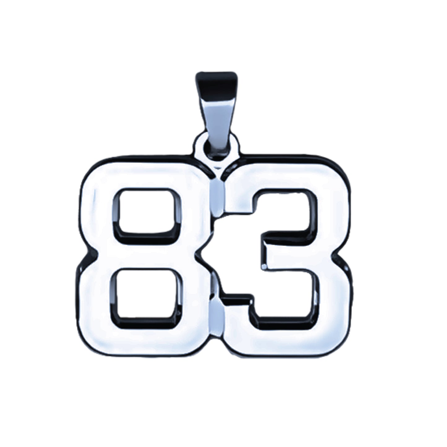 Pro Number Pendant - Stainless Steel