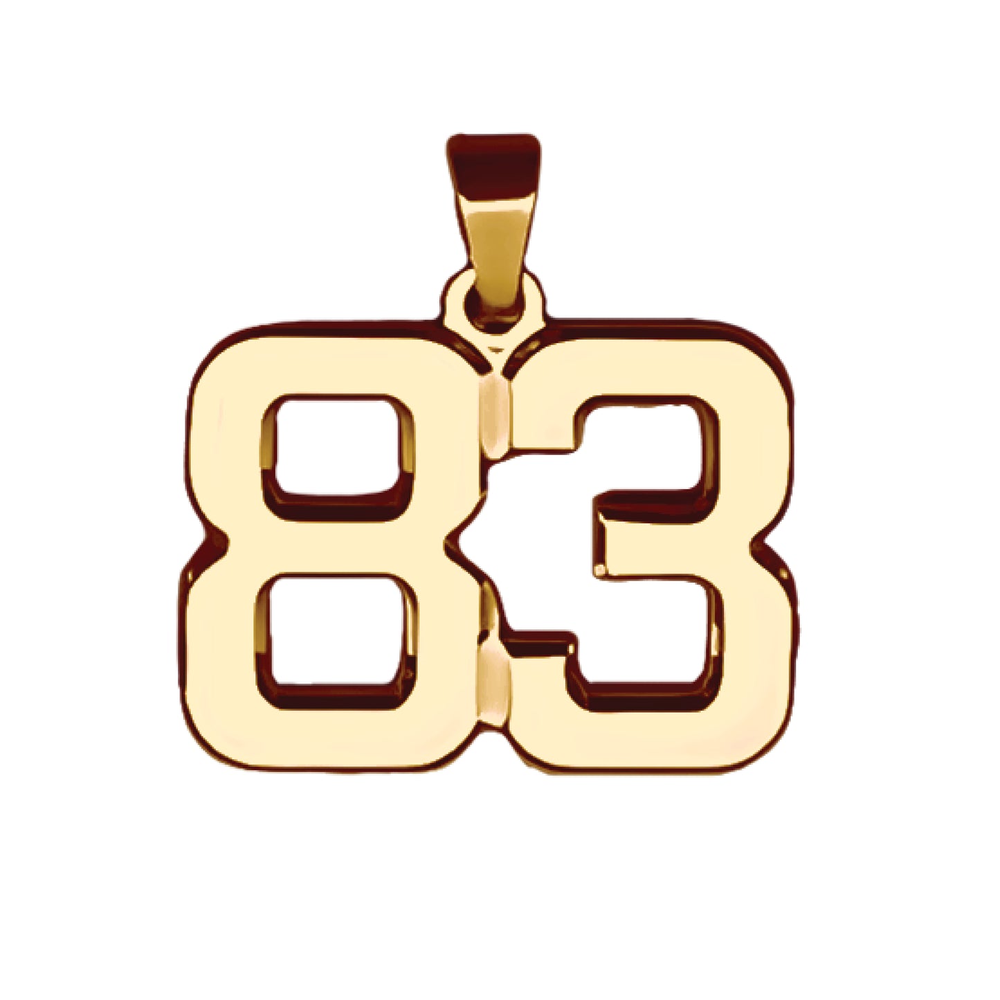 Pro Number Pendant - 14K Gold Plated Stainless Steel