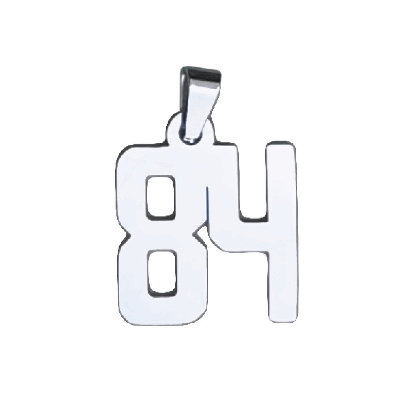 Custom Number Pendant Necklace - Stainless Steel