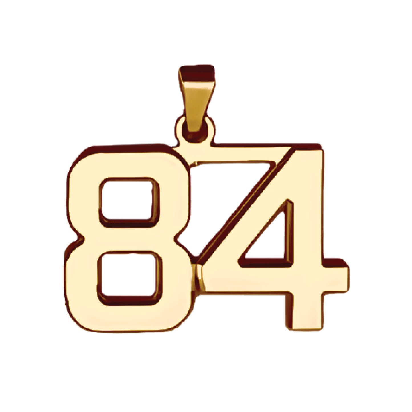 Pro Number Pendant - 14K Gold Plated Stainless Steel