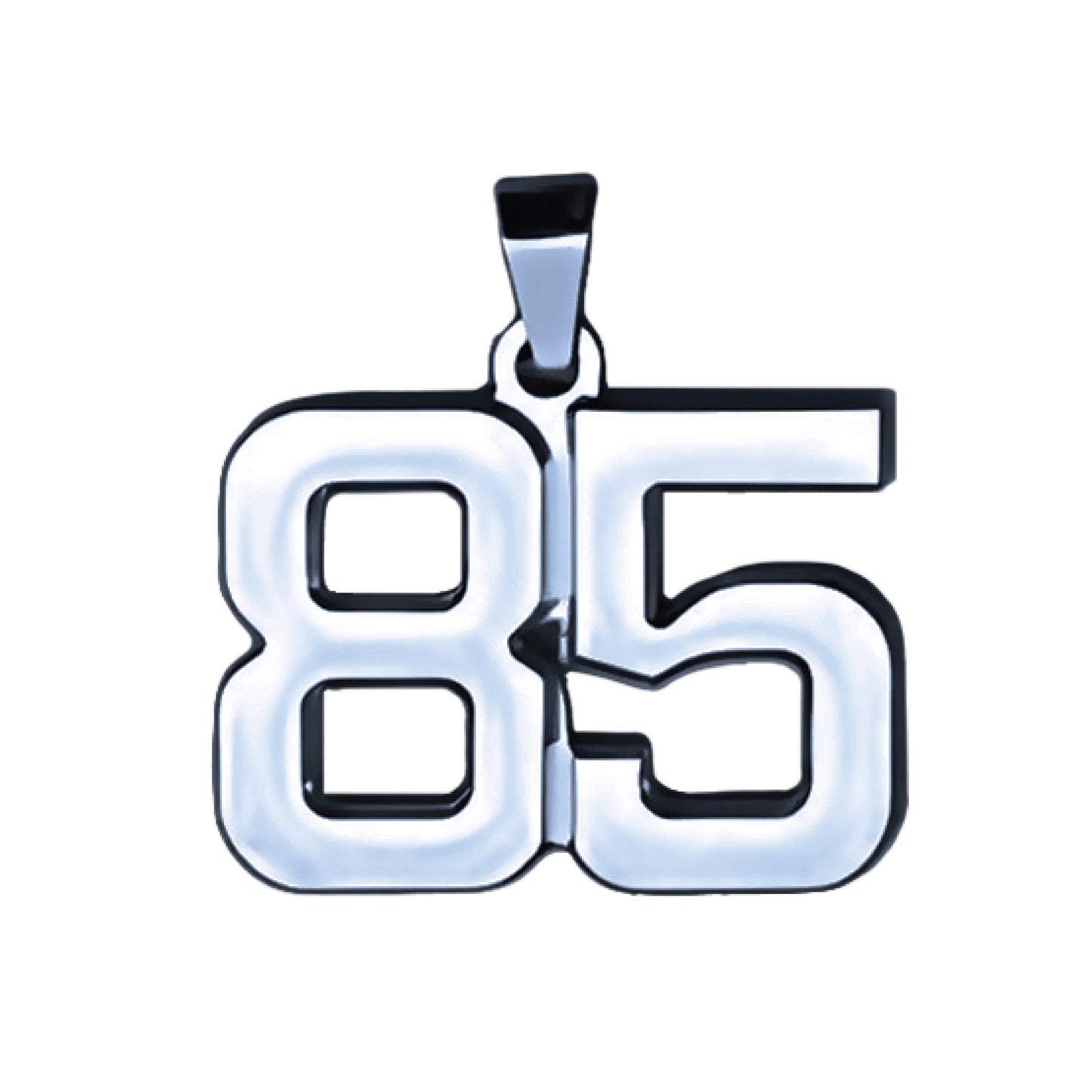 Pro Number Pendant - Stainless Steel