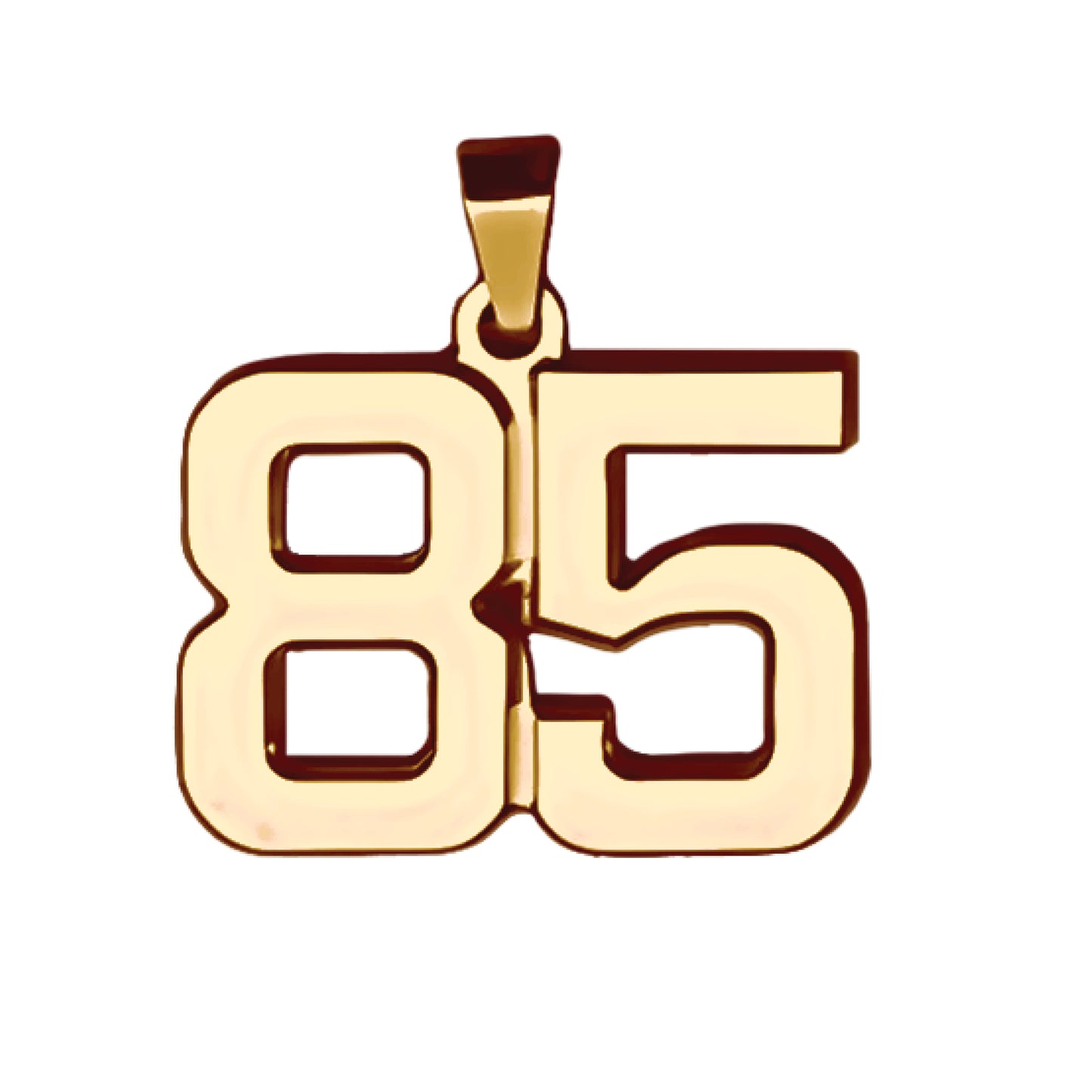 Pro Number Pendant - 14K Gold Plated Stainless Steel