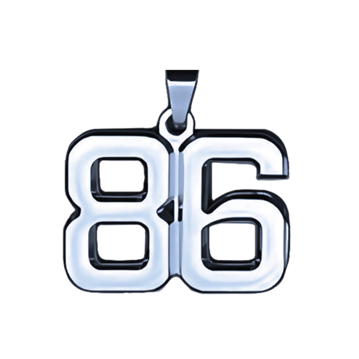 Pro Number Pendant - Stainless Steel