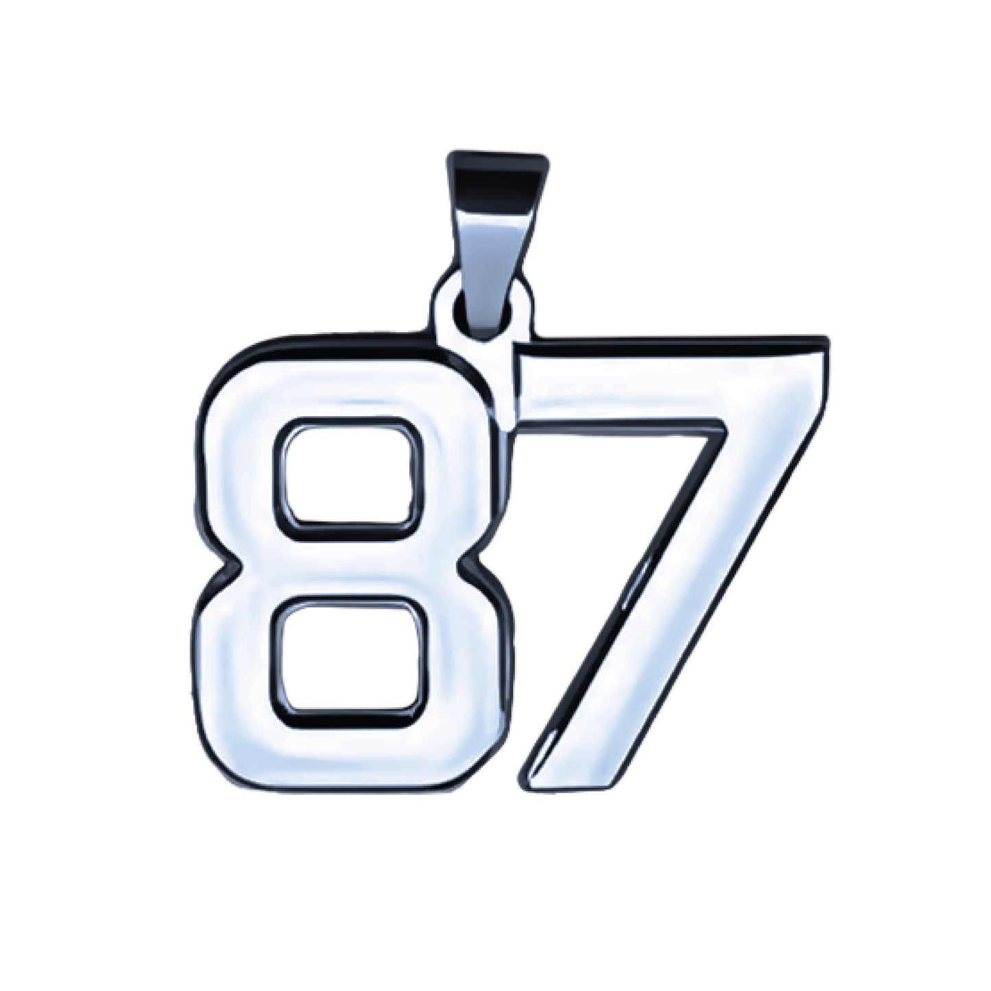Pro Number Pendant - Stainless Steel