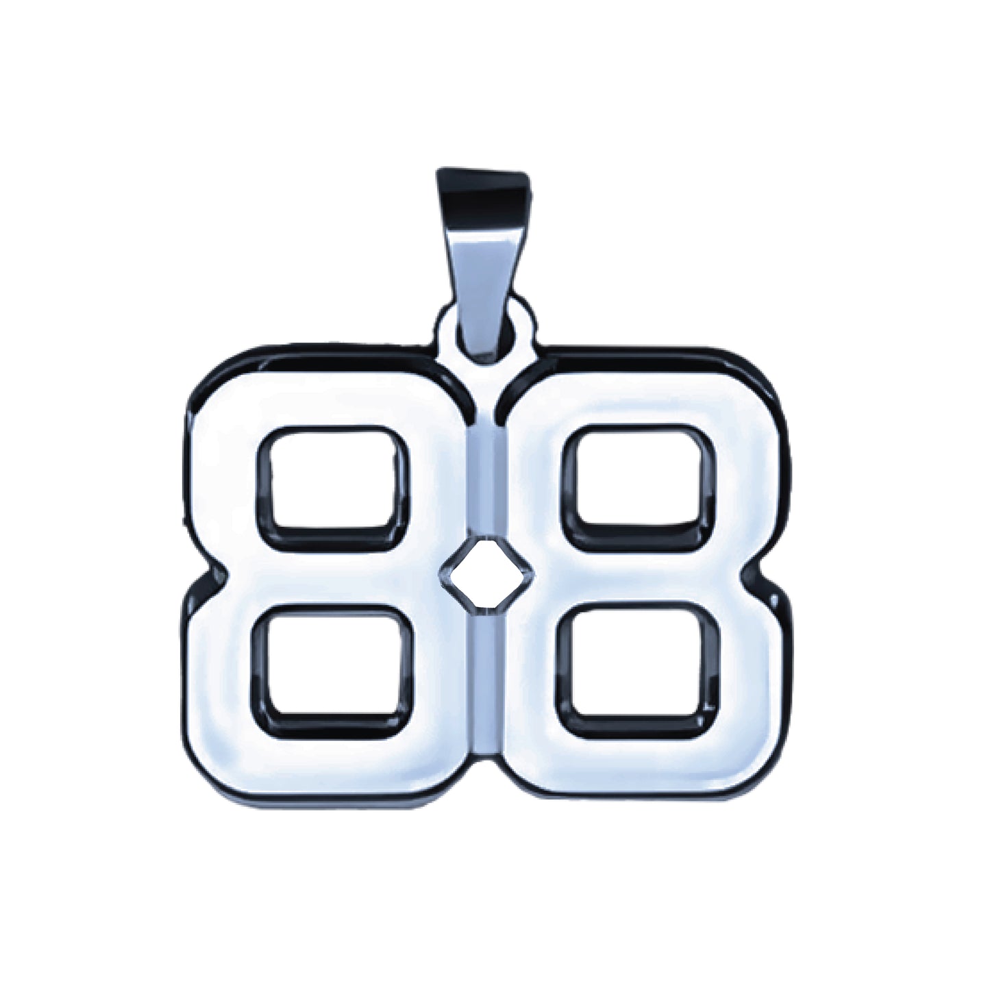 Pro Number Pendant - Stainless Steel