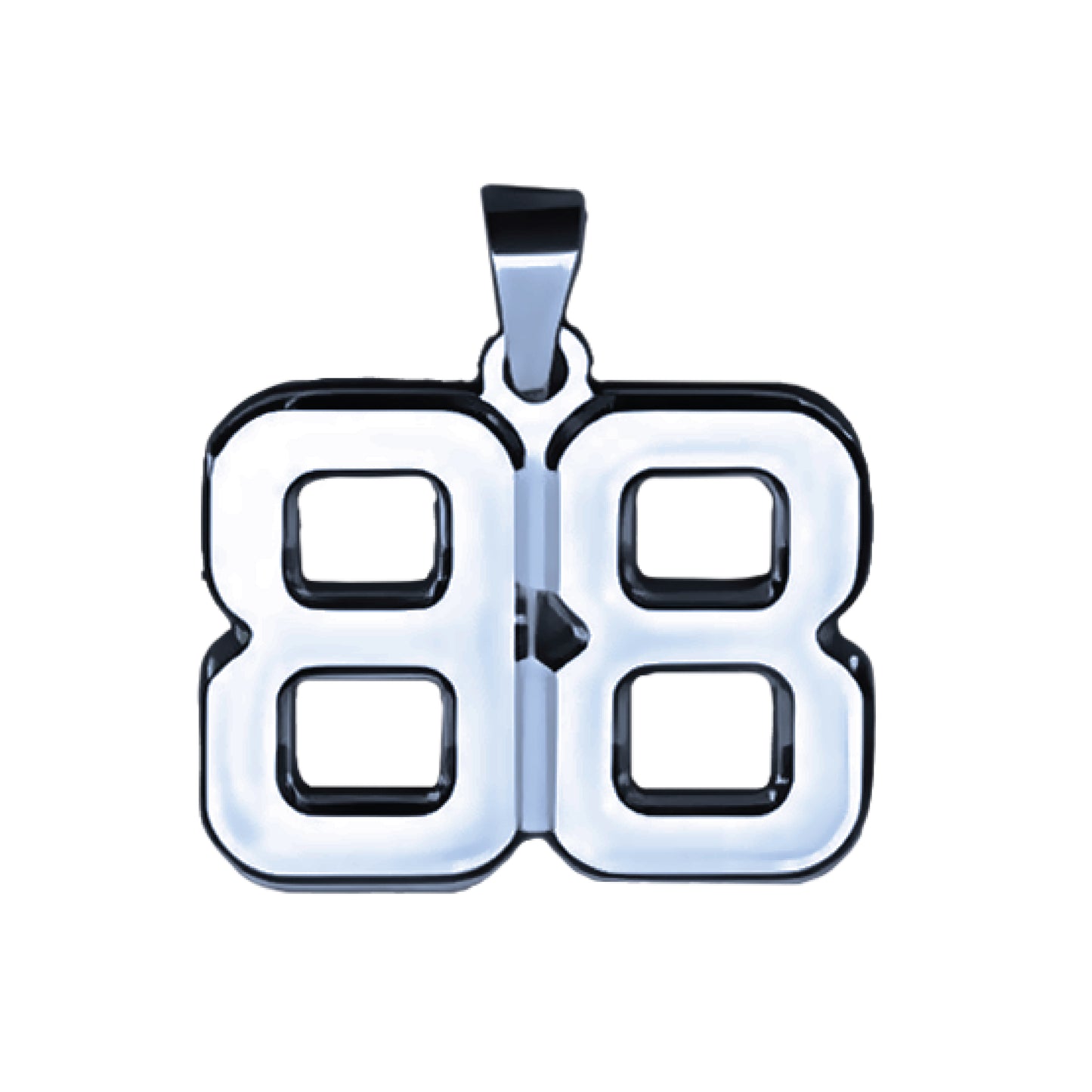 Pro Number Pendant - Stainless Steel