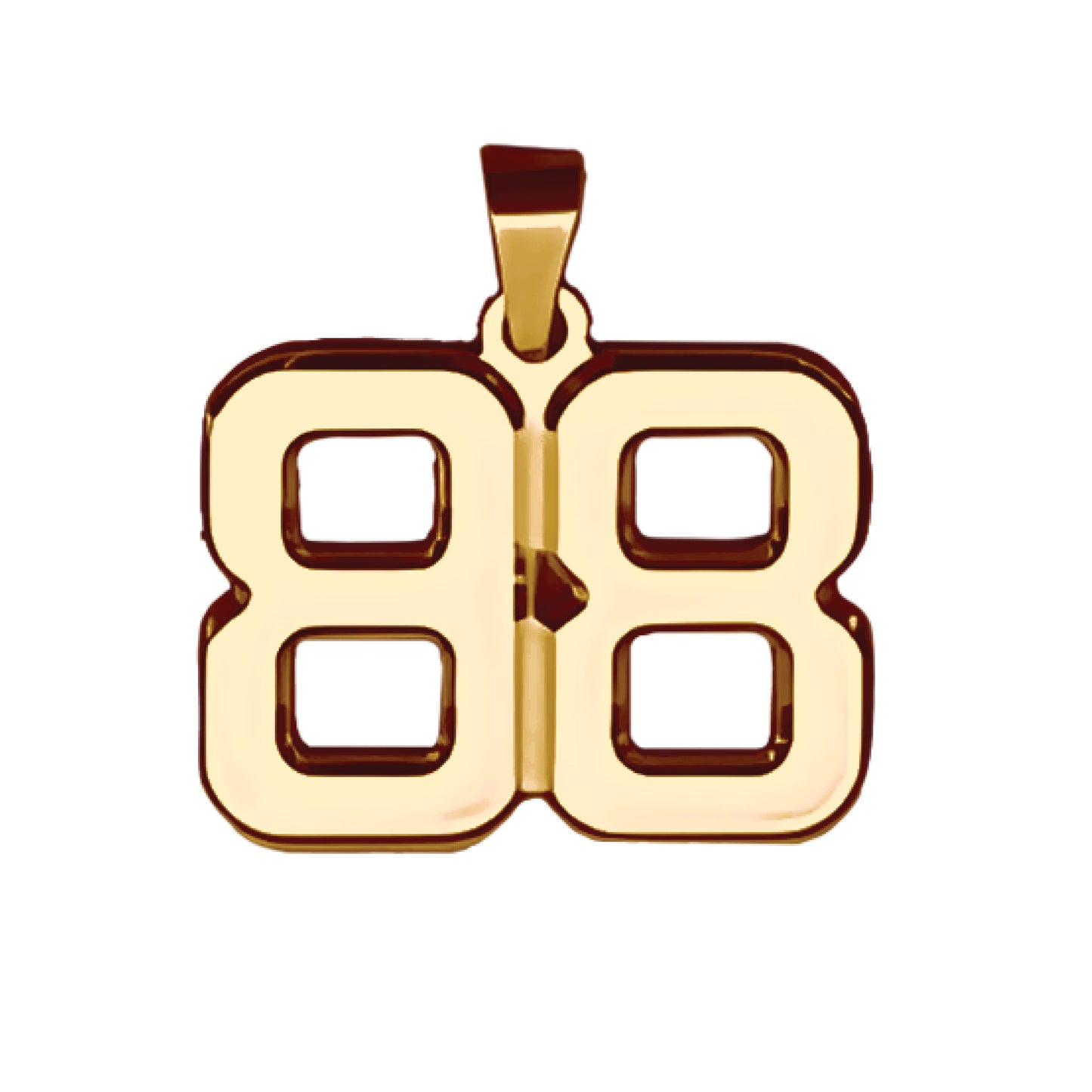 Pro Number Pendant - 14K Gold Plated Stainless Steel