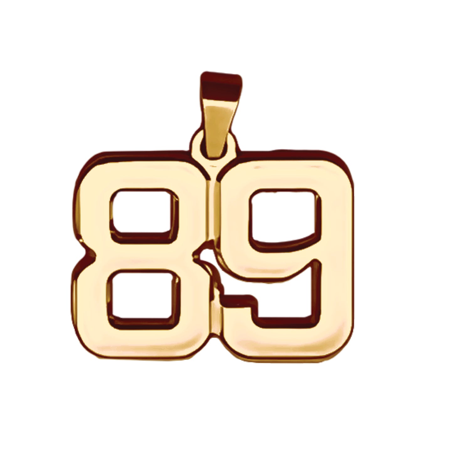 Pro Number Pendant - 14K Gold Plated Stainless Steel