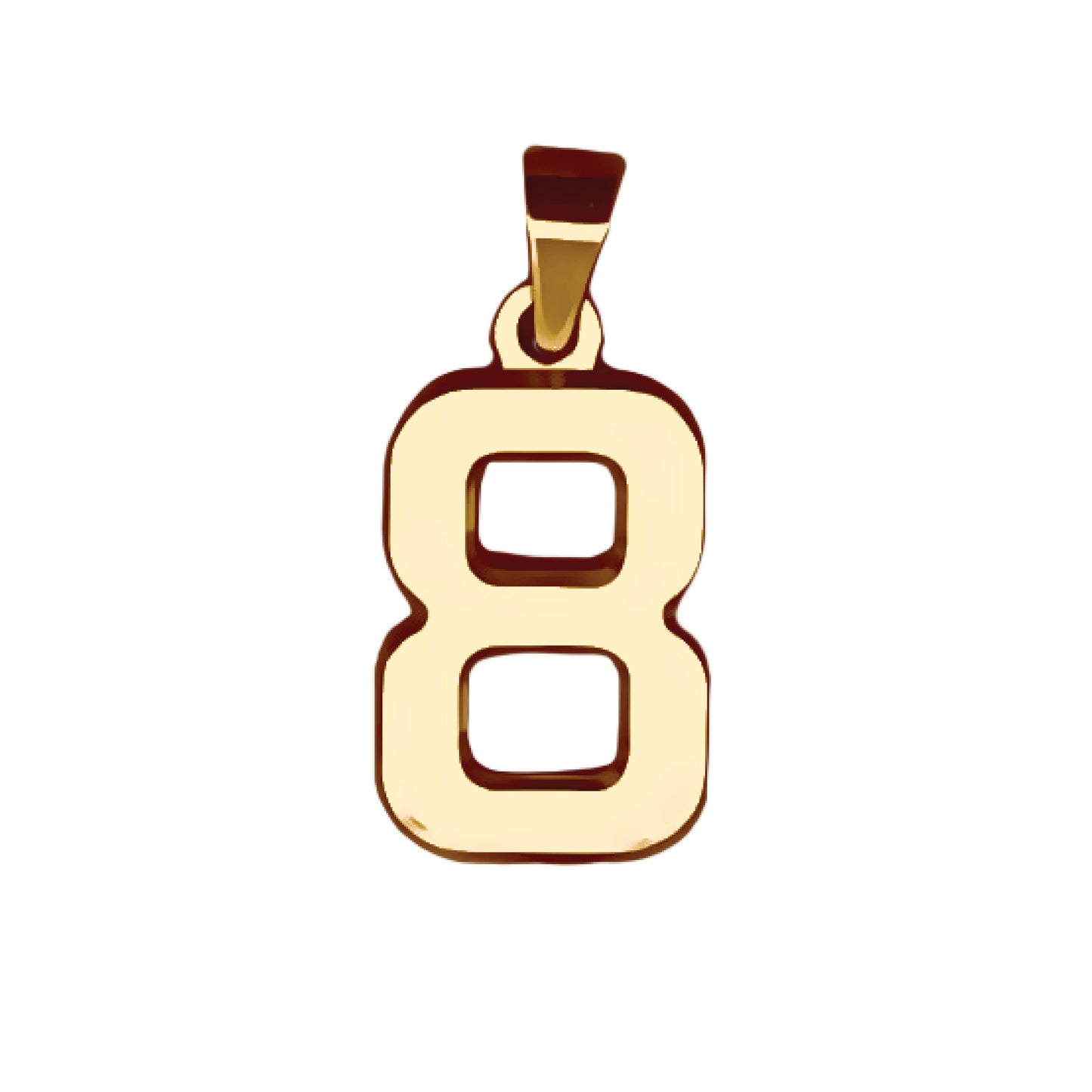 Pro Number Pendant - 14K Gold Plated Stainless Steel